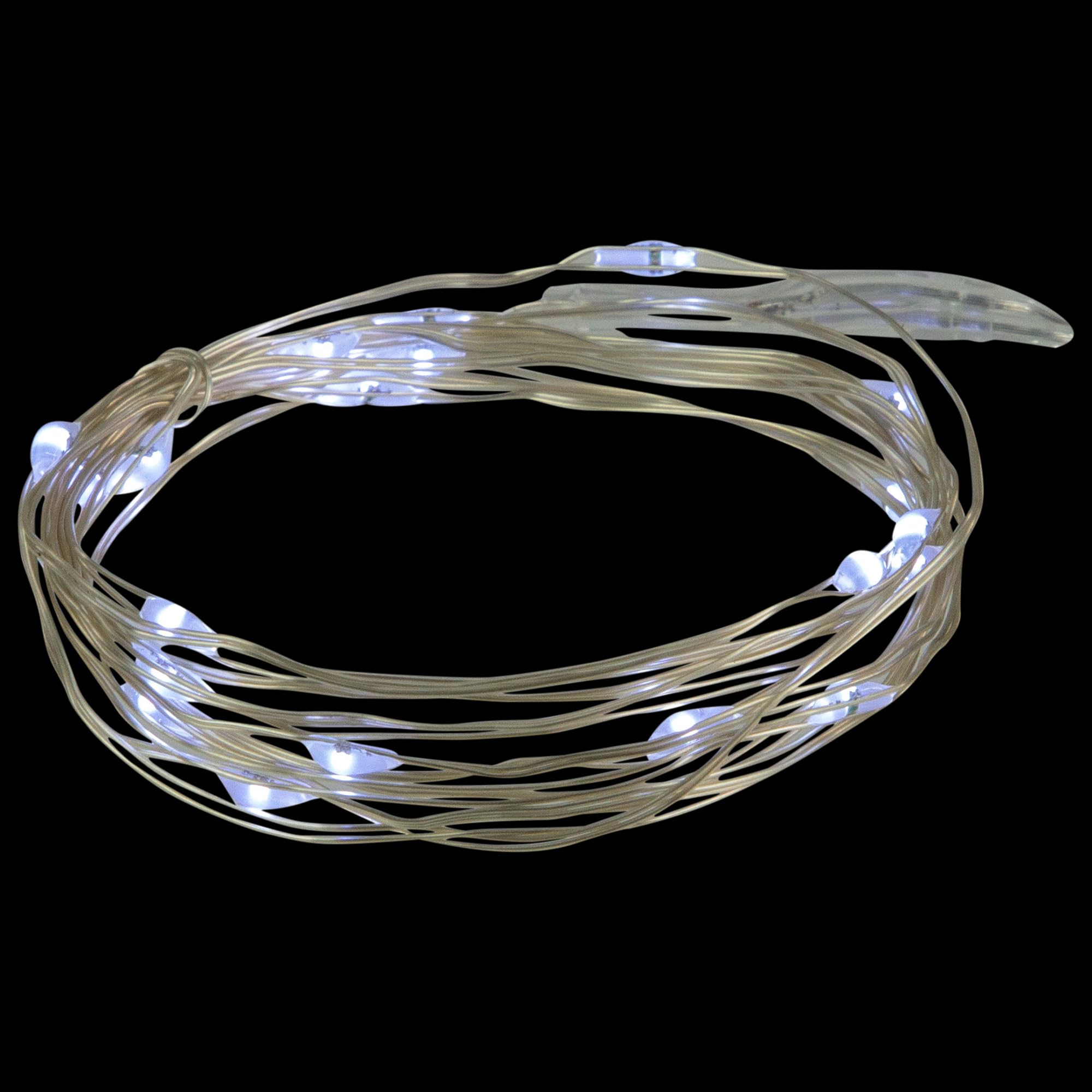 Northlight 20-Count Pure White LED Micro Fairy Christmas Lights - 6ft Copper Wire String Lights for Holiday Decor, Wedding, Party & Indoor/Outdoor Use