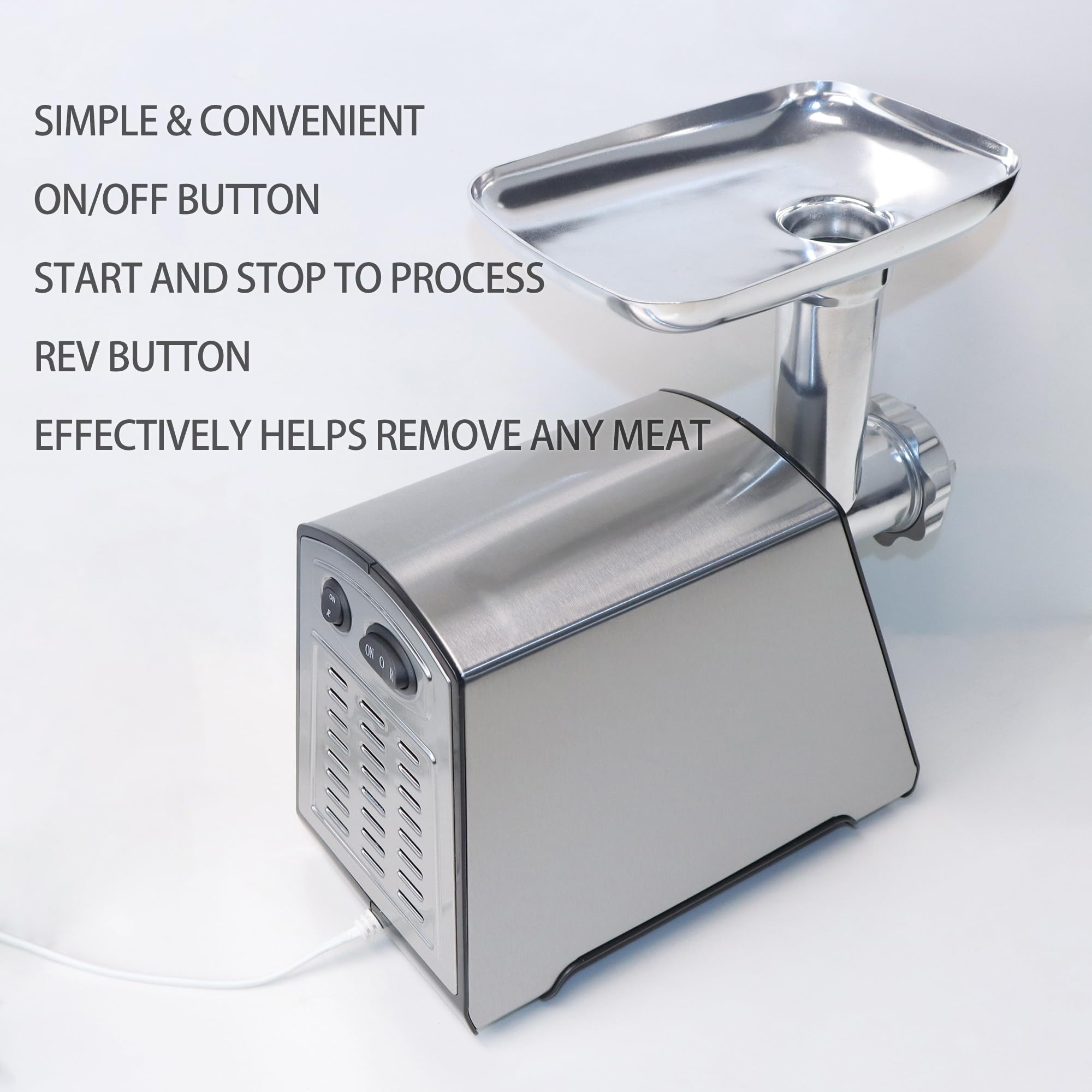 2800W Electric Meat Grinder & Sausage Maker - Heavy Duty Home Kitchen Mincer with 3 Cutting Plates, Blades, Sausage Stuffer Tube & Kubbe Kit - Perfect for Ground Beef, Sausages, Burgers & Homemade Pet Food