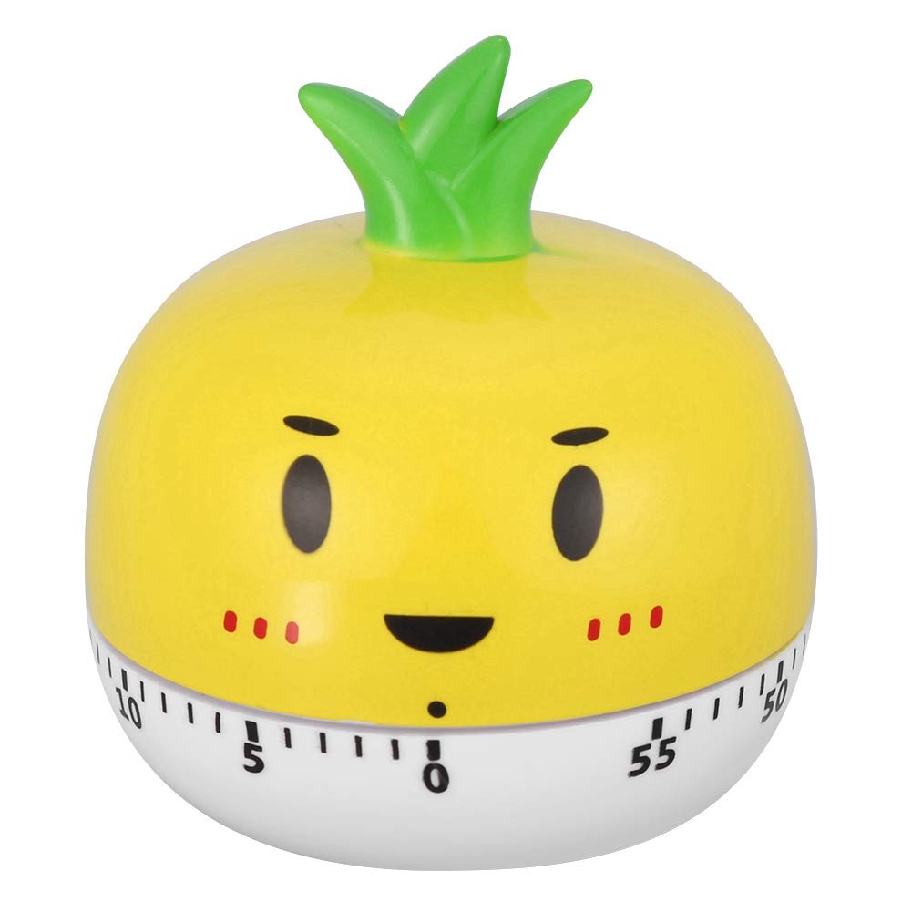 60-Minute Cute Mini Vegetable Shape Mechanical Kitchen Timer - Perfect for Cooking, Baking, Sports, Games & Office Decor (Yellow) | Ideal for Home Chefs, Bakers & Classroom Activities