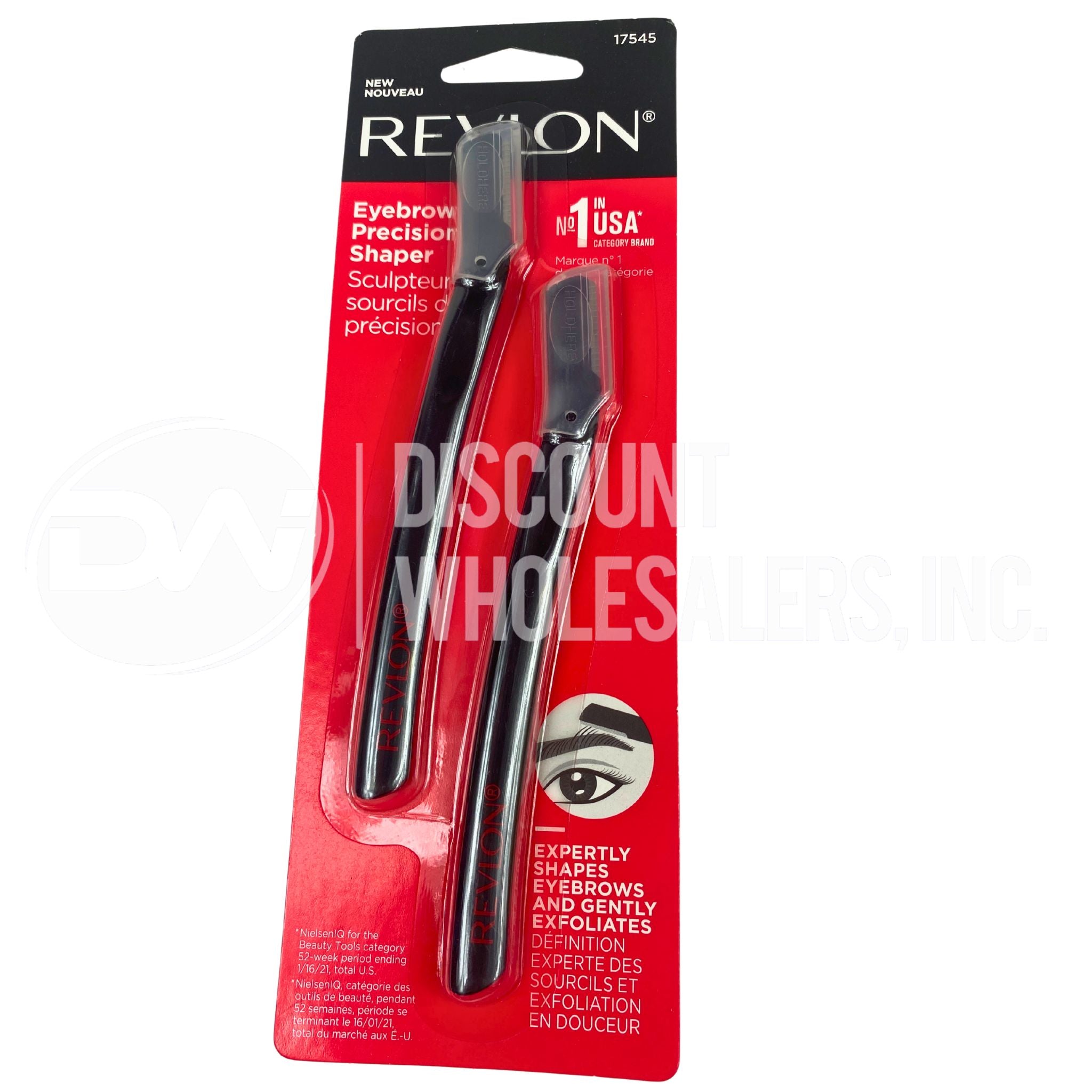 Revlon Eyebrow Precision Shaper - 50 Pcs Eyebrow Razors for Women & Men - Professional Eyebrow Trimmer & Facial Hair Remover - Perfect for Eyebrow Shaping, Grooming & At-Home Beauty Care