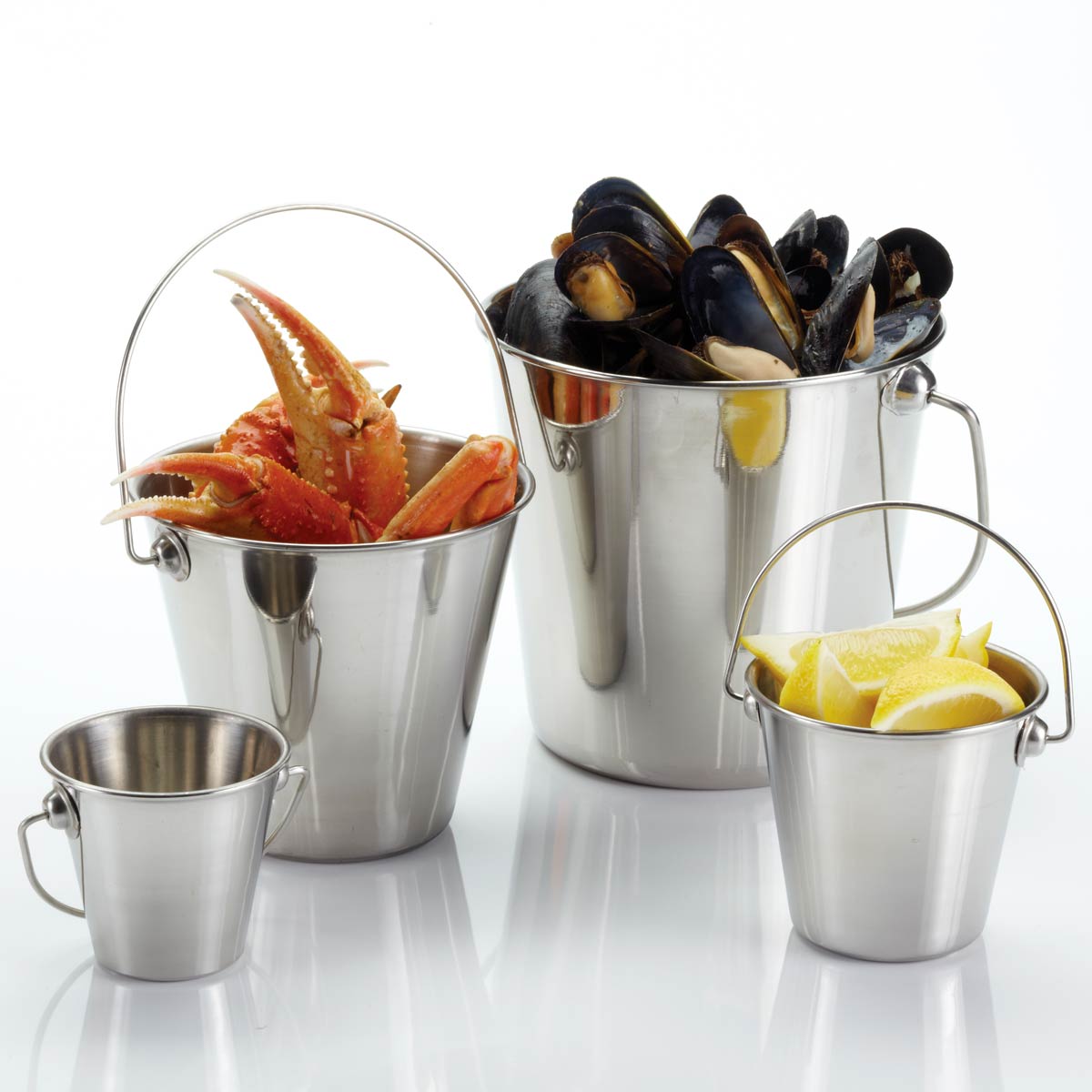 American Metalcraft SSP35 Stainless Steel Mini Pail - 3.5