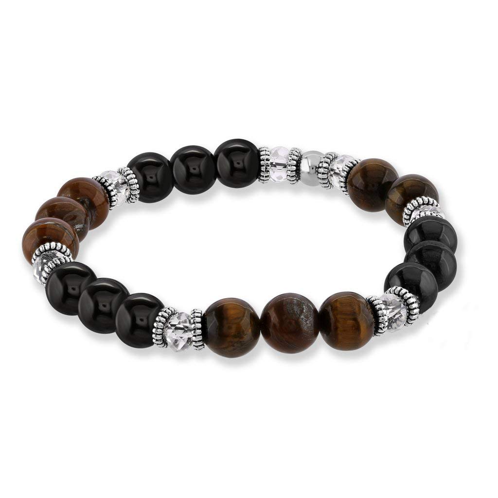 Believe London Gemstone Healing Chakra Bracelet for Anxiety Relief - Natural Crystal Stone Bracelet for Men & Women - Stress Relief, Reiki Energy, Yoga Meditation - Semi Precious Stones for Positive Energy & Emotional Balance (Perfect for Daily Wear, Spiritual Healing & Mindful Living)