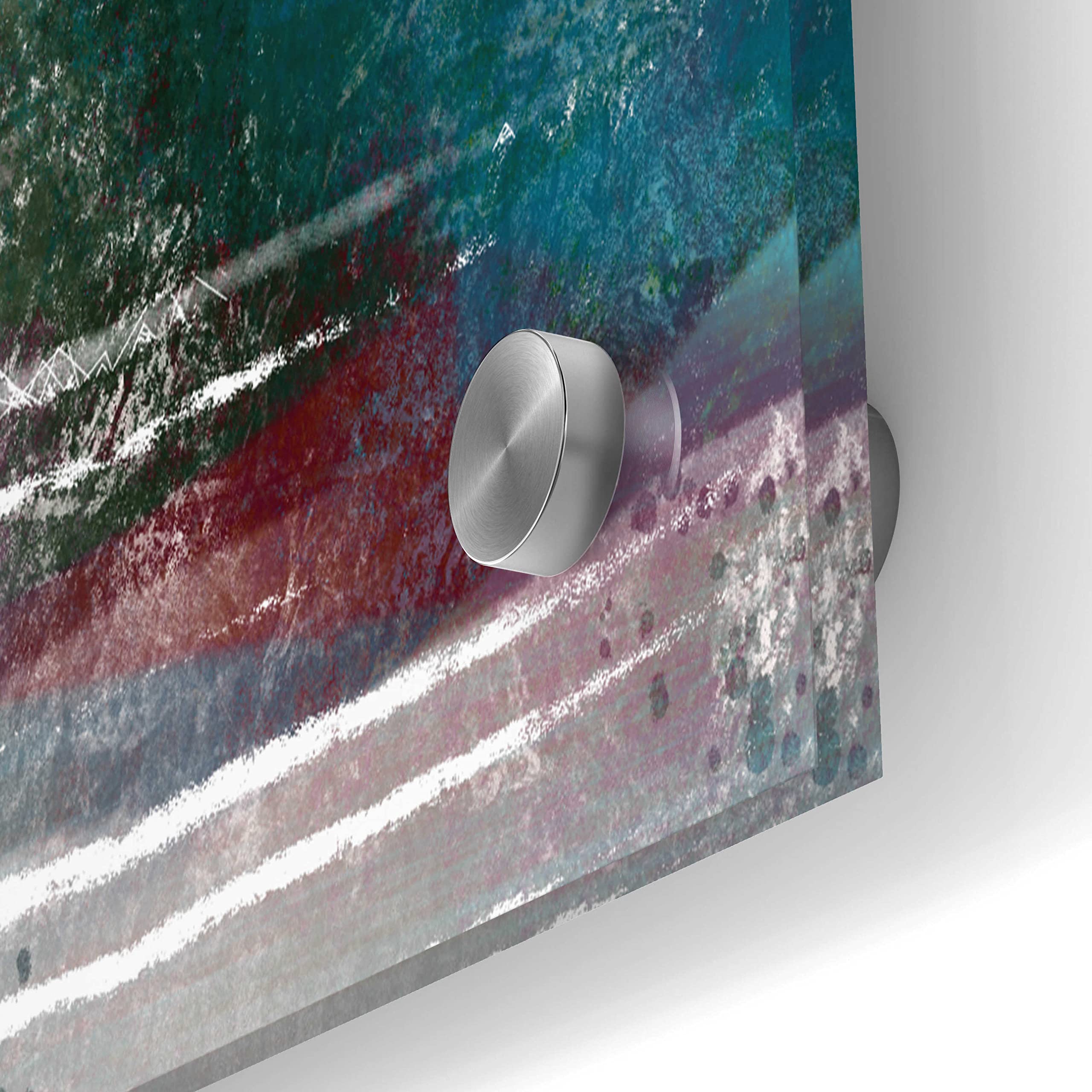 Delores Naskrent 'Water Flow' Acrylic Glass Wall Art - 36x24 Inches Modern Abstract Painting for Living Room, Bedroom & Office Decor
