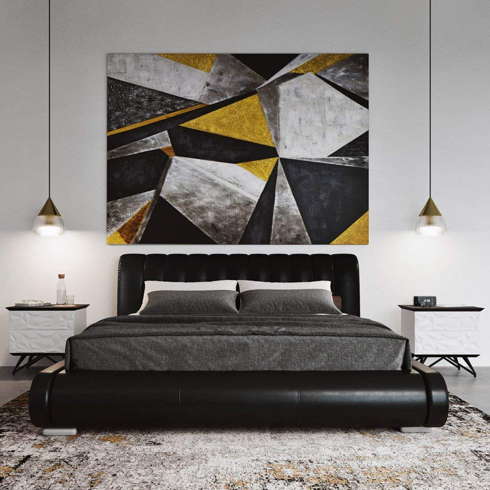 Zuri Furniture Concrete Deco Modern Canvas Art - 96