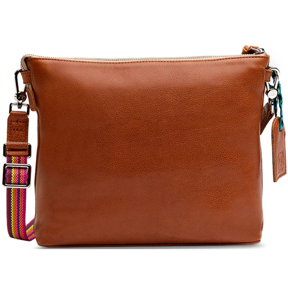 Consuela Downtown Crossbody Bag in Brandy - Stylish & Durable Leather Purse for Women - Perfect for Shopping, Travel & Everyday Use