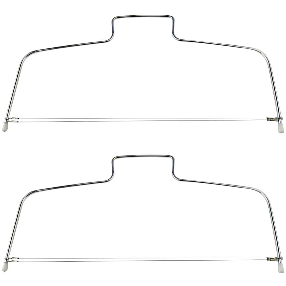 Hemoton 2-Pack Stainless Steel Cake Cutting Wires - Professional Layer Cake Slicer & Pie Cutter Tool for Perfectly Even Cake Divider, Icing Leveler, Toast Slicer - Ideal for Birthday Cakes, Wedding Cakes & Baking Enthusiasts