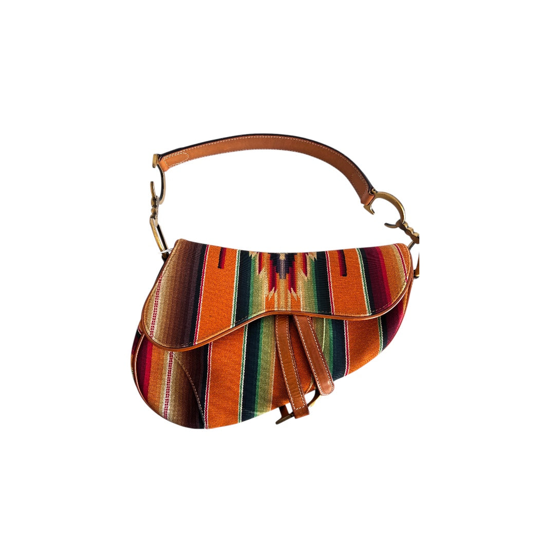 Vintage Dior Serape Saddle Bag - Authentic Designer Crossbody Purse for Women | Perfect for Date Night, Travel & Everyday Use
