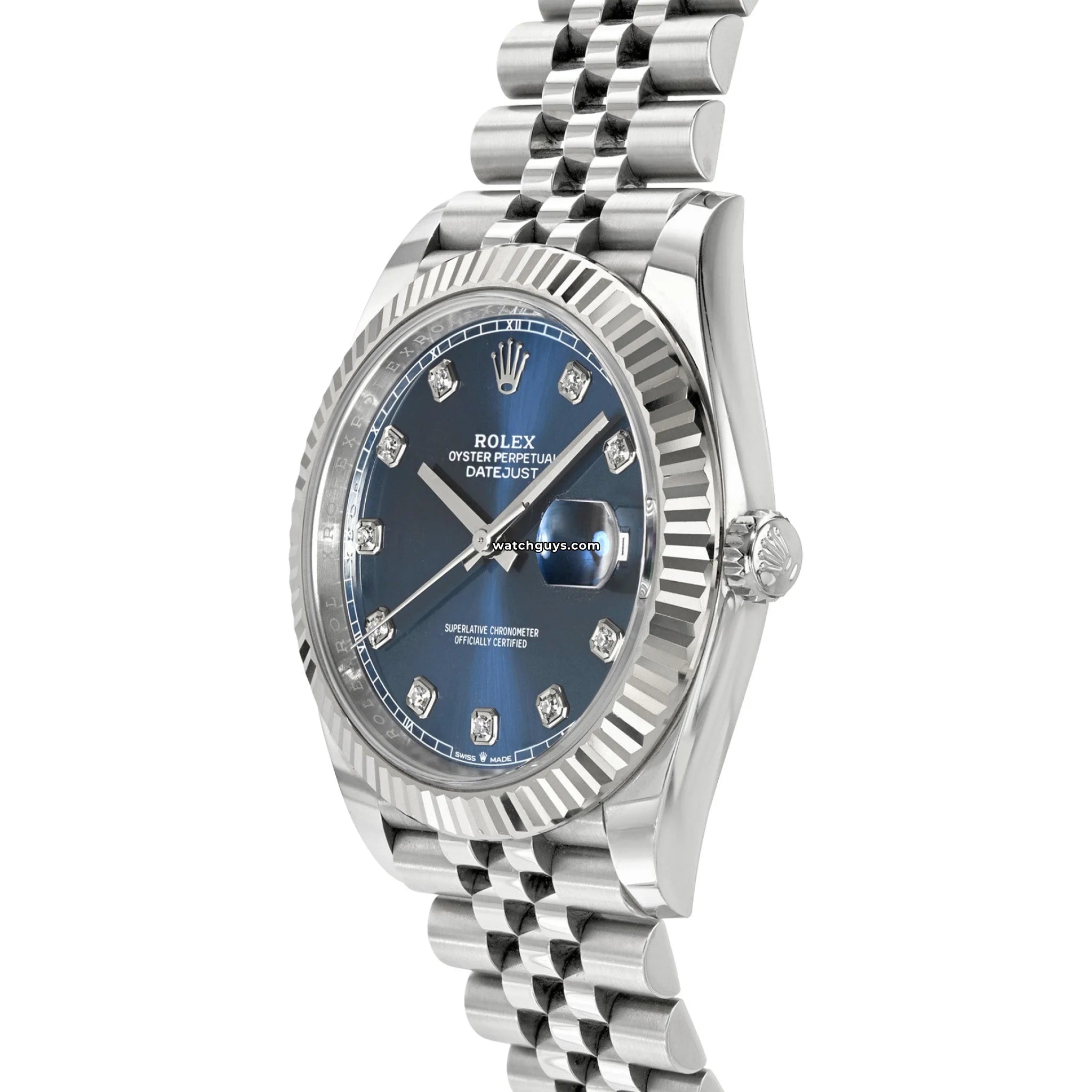 Rolex Datejust 126334 Men's Watch - 41mm Blue Dial, Diamond Markers, Jubilee Bracelet - Luxury Dress Watch for Business & Formal Occasions