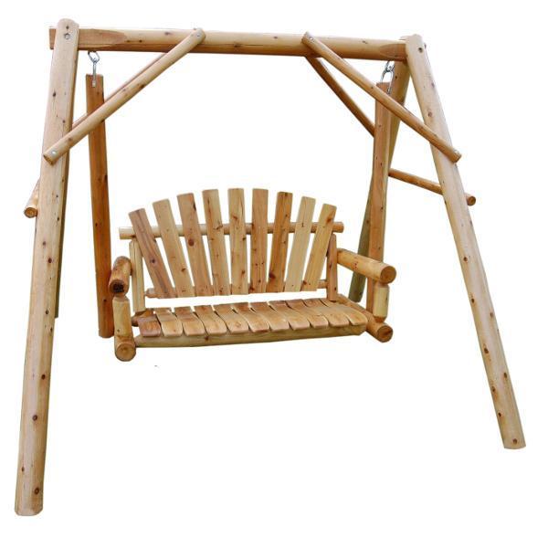 4ft or 5ft Outdoor Lawn Swing with A-Frame Stand - Perfect for Backyard Relaxation, Garden Lounging & Patio Decor