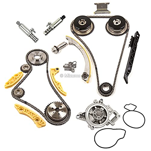 Mizumo Auto MA-9761260896 Timing Chain Kit with VCT Solenoid, Actuator Gear & Water Pump for GM Ecotec 2.2L 2.4L Engines - Replacement for Smooth Engine Performance & Longevity