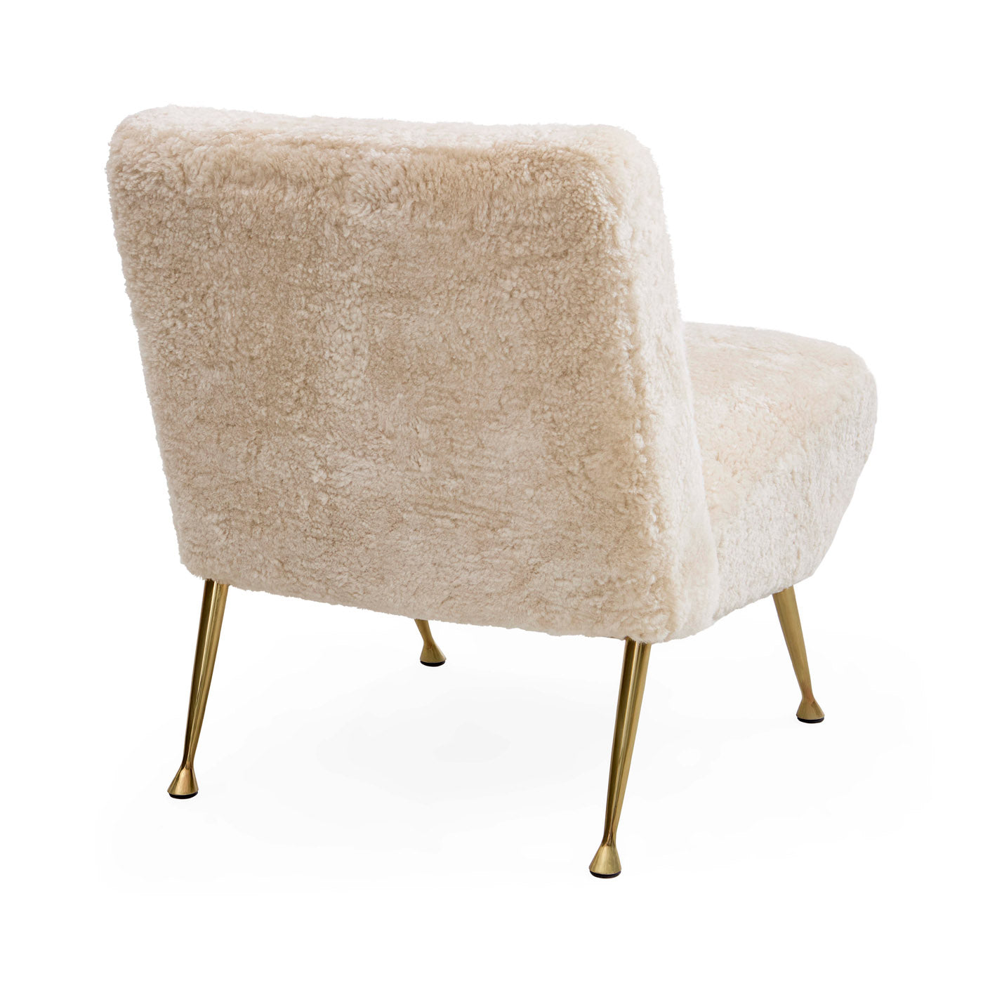 Gainsbourg Slipper Chair - Mid-Century Modern Accent Chair for Living Room, Bedroom & Office - Comfortable Upholstered Lounge Chair with Wooden Legs - Perfect for Reading Nook, Small Spaces & Home Decor