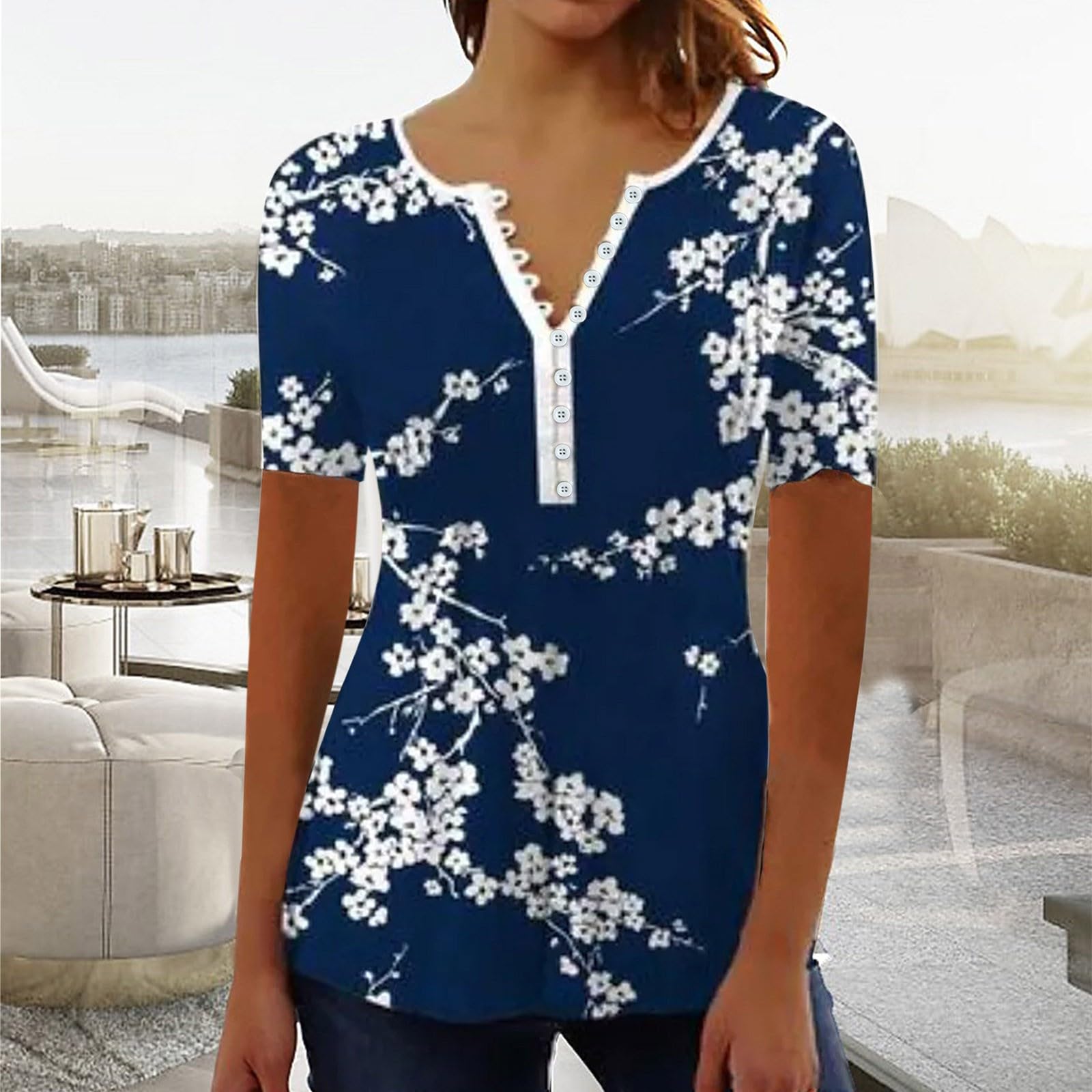 Women's Short Sleeve Athletic Tops - Comfortable & Trendy Workout Shirts with Cotton Spandex Blend - Perfect for Yoga, Running & Gym