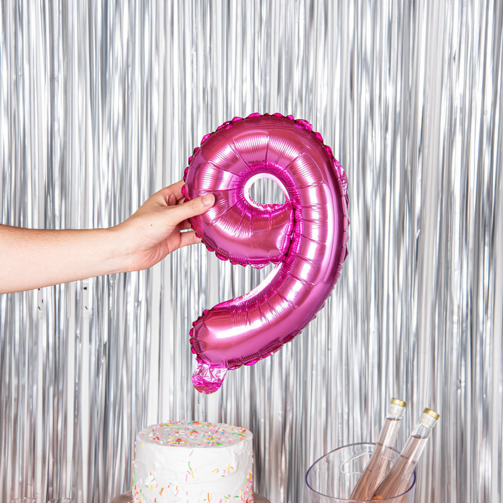 Balloonify Pink Mylar Number 9 Balloon - 16 Inch - 1 Count Box - Perfect for Birthday Parties, Baby Showers & Anniversary Celebrations