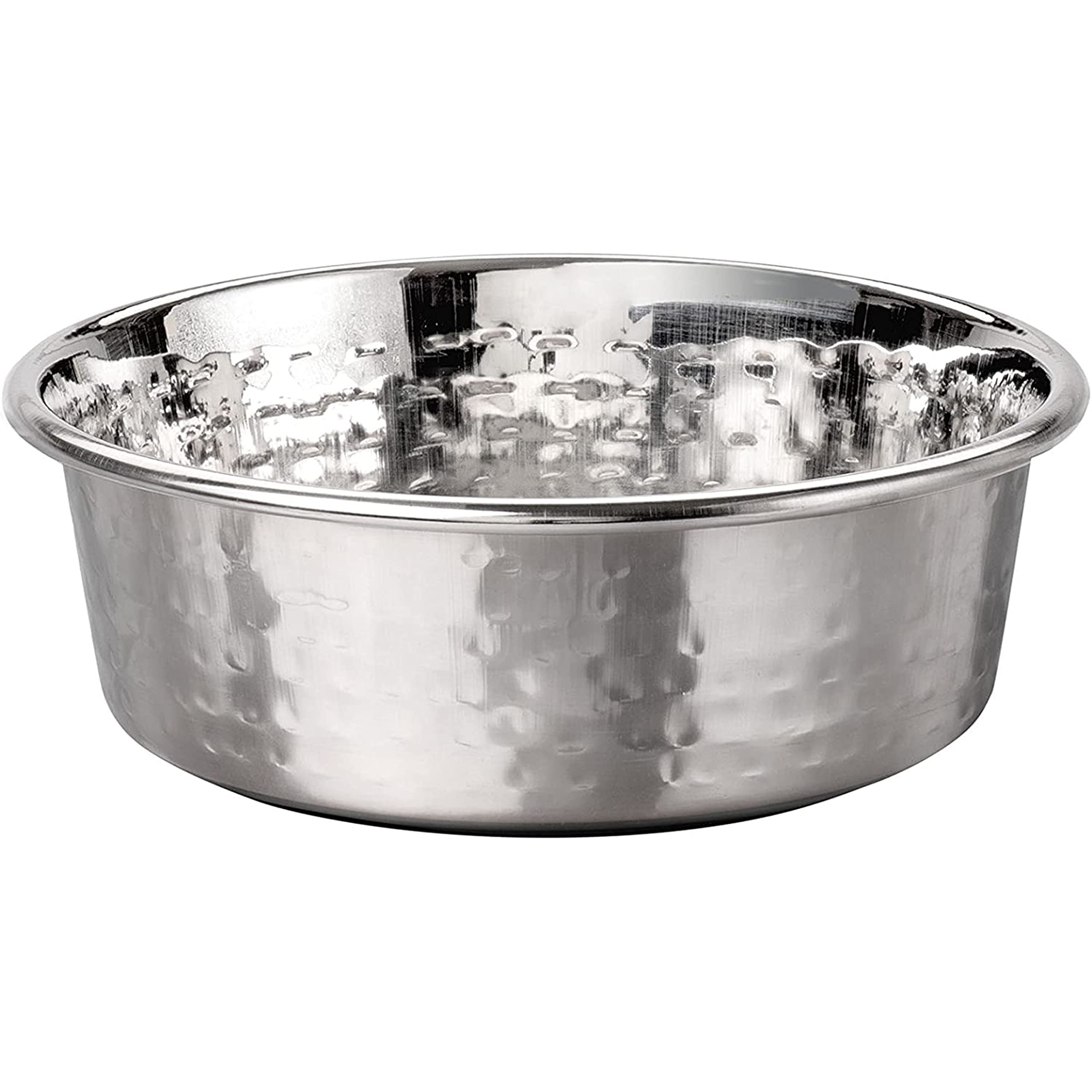 Premium Hammered Stainless Steel Pet Bowls for Dogs & Cats - Luxury Decorative Designer Dishes - Small Size for Home, Travel & Outdoor Use
