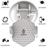 HoneyGear Grapple Pro Retractable Car Phone Holder - Universal Dashboard & Vent Mount with USB-C/Micro-USB/8-pin Cable - White or Black - Perfect for Driving, Navigation & Hands-Free Calling