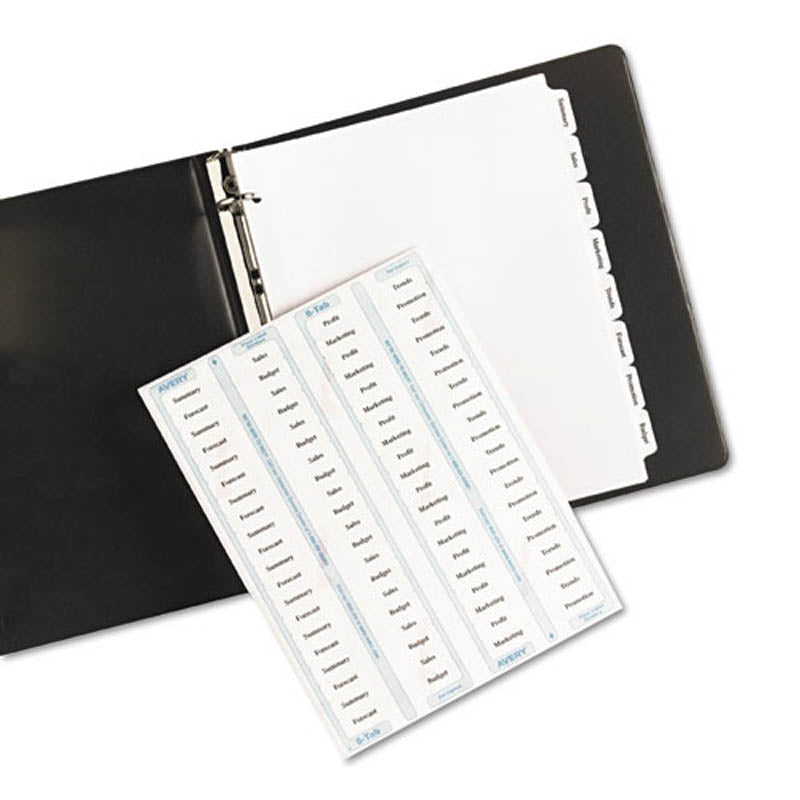 Premium White Index Maker Dividers for Copiers - 8-Tab Letter Size (5 Sets) - Perfect for Office Filing, Document Organization & Binder Tabs