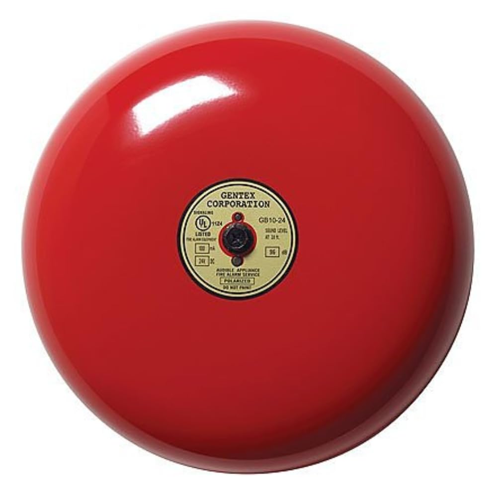 24V 6 Red Bell - Loud Electric Alarm Bell for Home, Office, and Industrial Use - Perfect for Security Alarms, Emergency Alerts, and Warning Signals