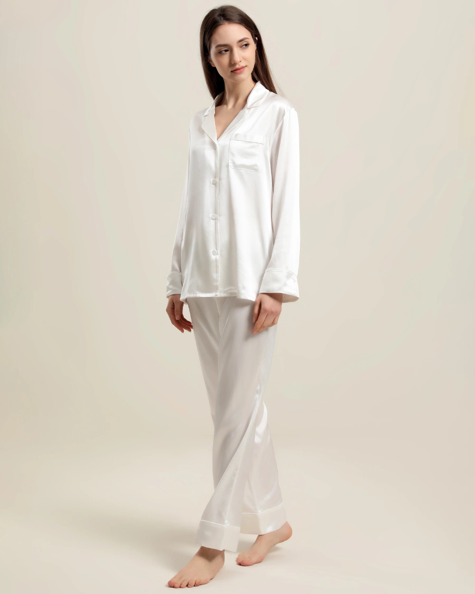 22 Momme Classic Silk Pajamas Set for Women - Luxurious 100% Mulberry Silk Sleepwear - Soft & Breathable Nightwear for Comfortable Sleep & Relaxation at Home