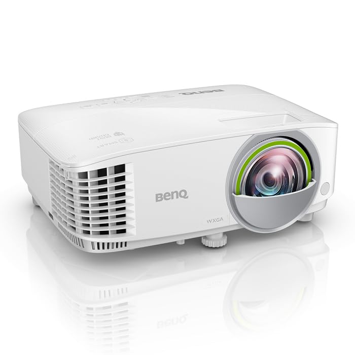 BenQ EW800ST Short Throw Smart Projector - WXGA 1280x800, 3300 ANSI Lumens, 20,000:1 Contrast Ratio - HDMI, VGA, USB Ports - Built-in Android 6.0 OS & Speakers - Perfect for Home Theater, Classroom, and Business Presentations