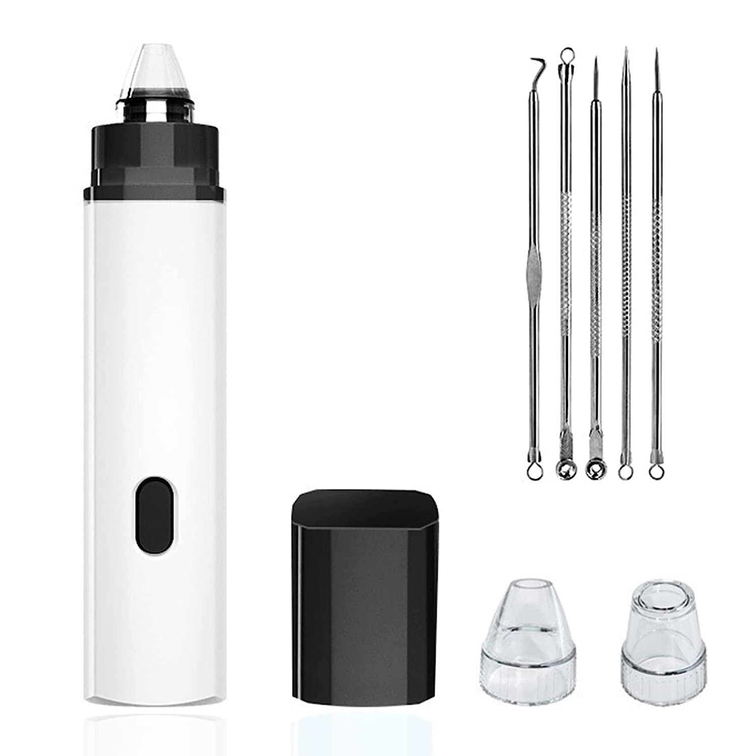 Professional Blackhead Remover Vacuum Kit - 3 Suction Nozzles for Acne Treatment, Pore Cleansing & Oil Control | Facial Care Tool for Blackhead Removal & Skin Purification at Home Spa