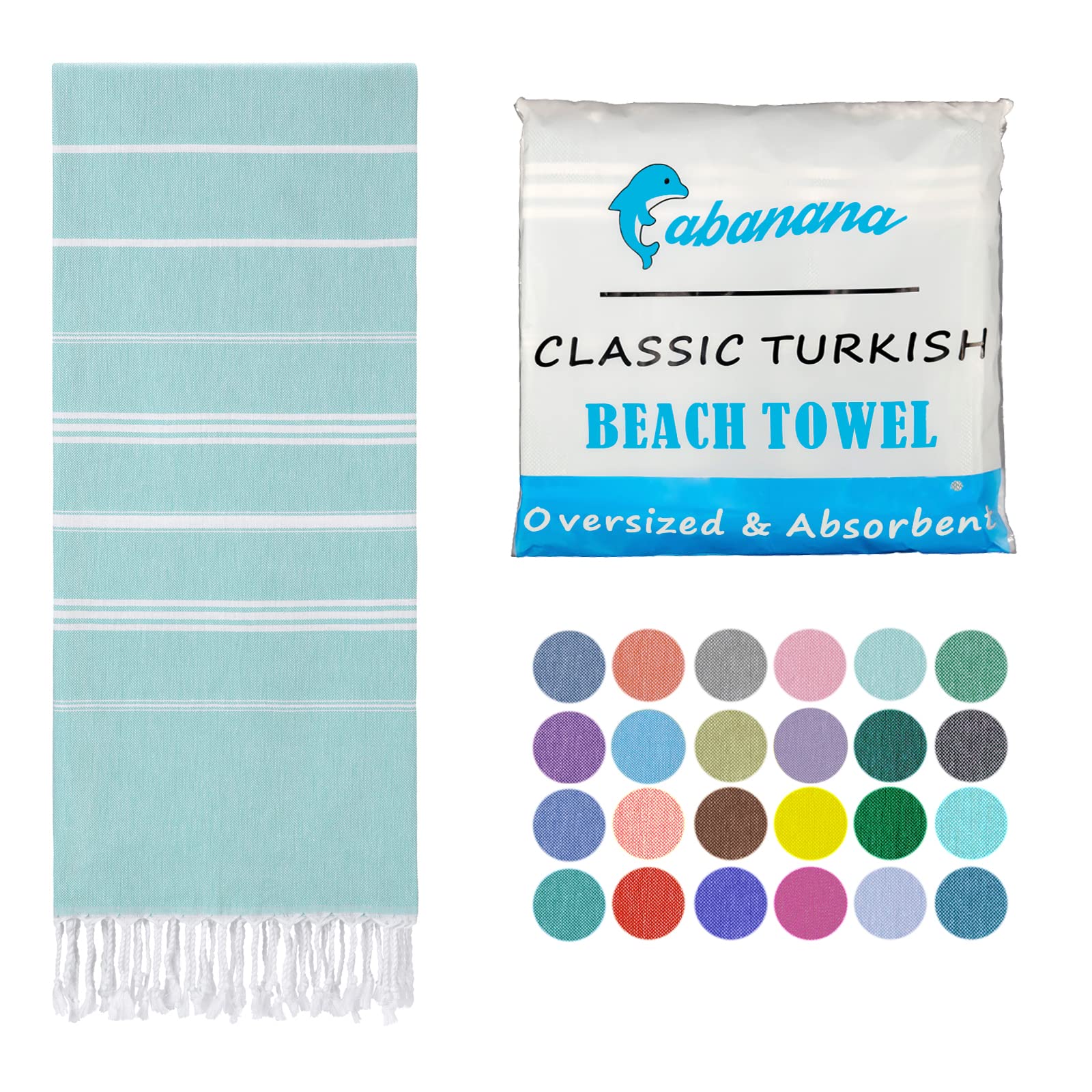 Premium Cabanana Cotton Turkish Beach Towel - Extra Large 71