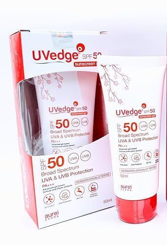 UVEDGE SPF50 Sunscreen Gel - Broad Spectrum UVA/UVB Protection, Water Resistant, Non-Greasy Formula for Face & Body | Perfect for Outdoor Activities, Beach, Swimming & Daily Sun Protection