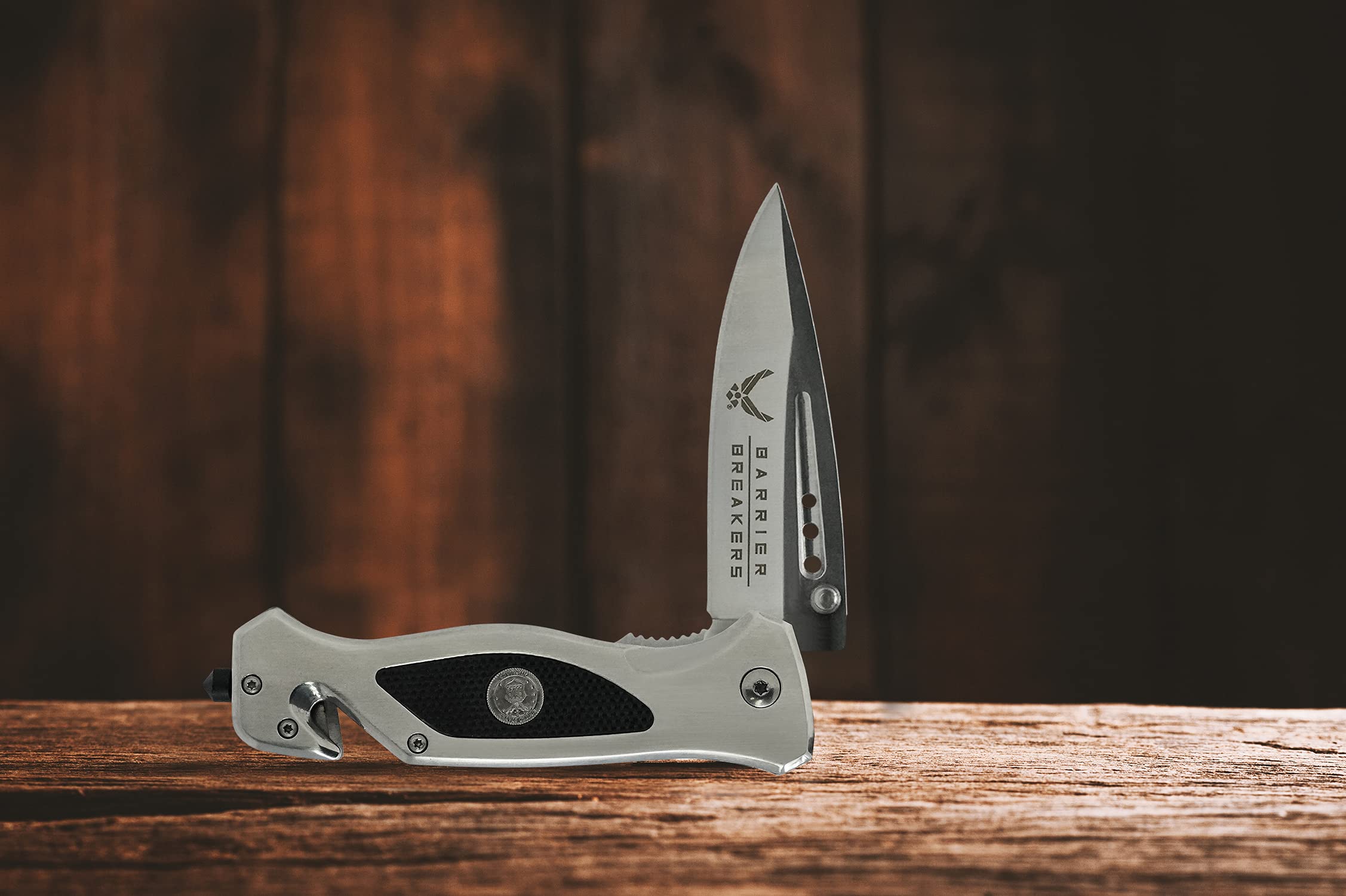 Elite Tactical Folding Knife for Military & Air Force - Silver Blade - Veteran Owned Business - Perfect for Camping, Survival & Outdoor Adventures
