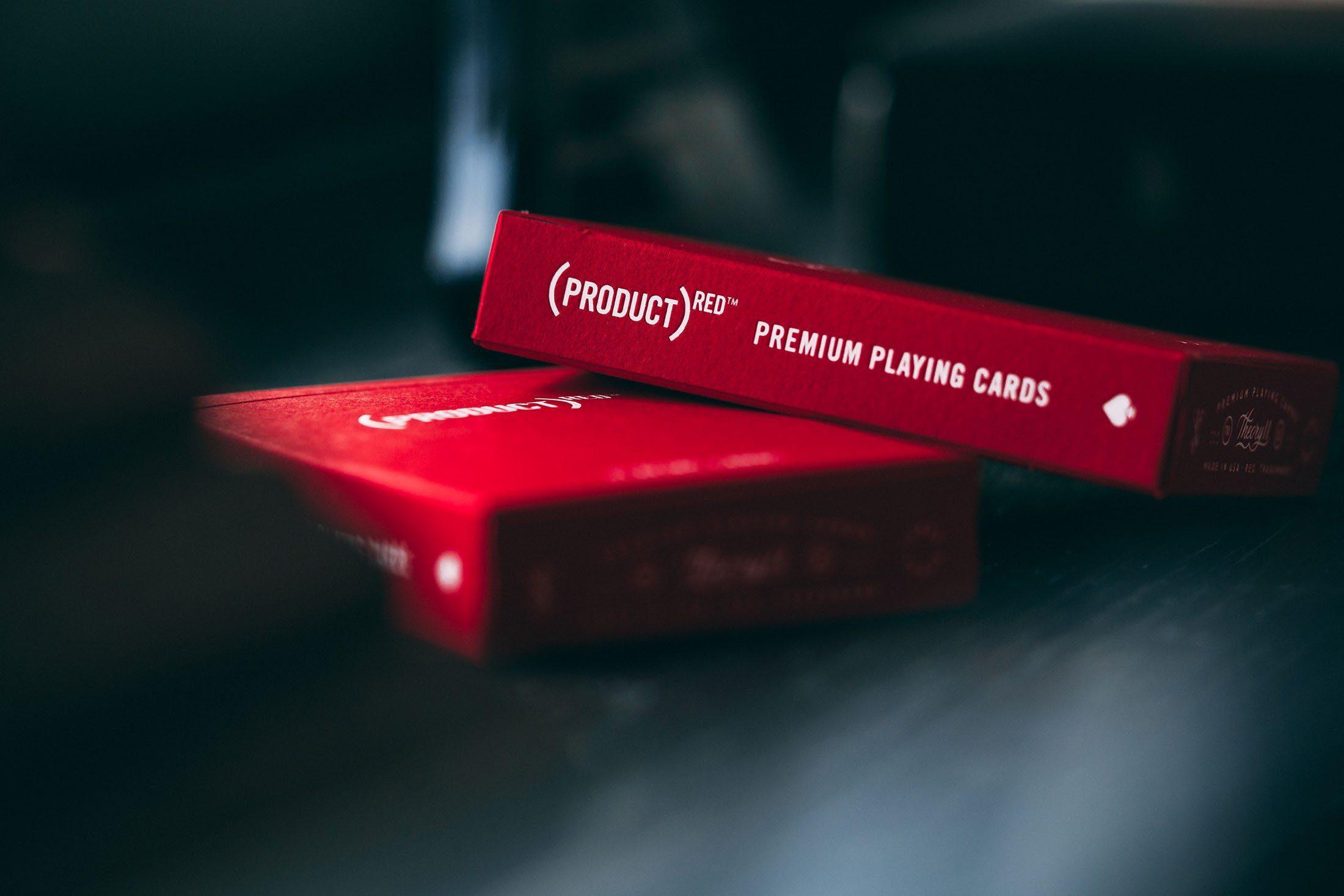 Premium Red Playing Cards - Classic Poker Size Deck for Card Games, Magic Tricks & Casino Nights - 100% Plastic-Coated for Durability & Smooth Shuffling