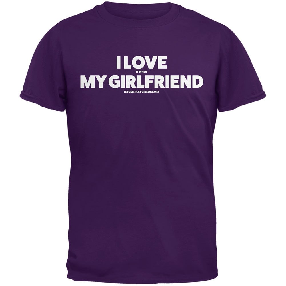 I Love My Girlfriend Video Games T-Shirt for Men - Valentine's Day Gamer Gift for Couples - Perfect for Gaming Dates & Anniversary Presents