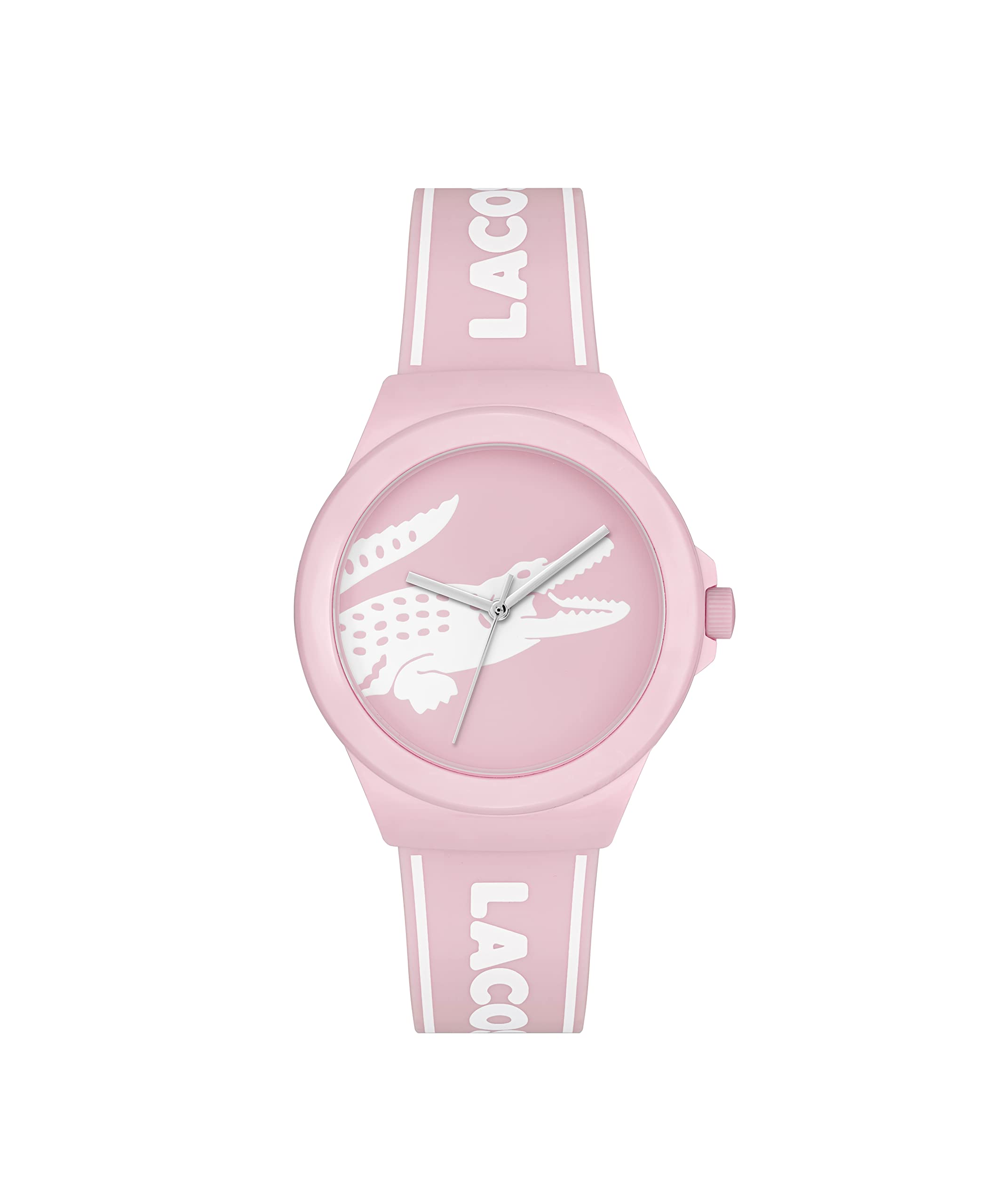Lacoste Neocroc Women's Watch - White & Pink Quartz Plastic & Silicone Strap (Model 2001218) | Fashion Accessory for Casual Wear, Office & Everyday Use
