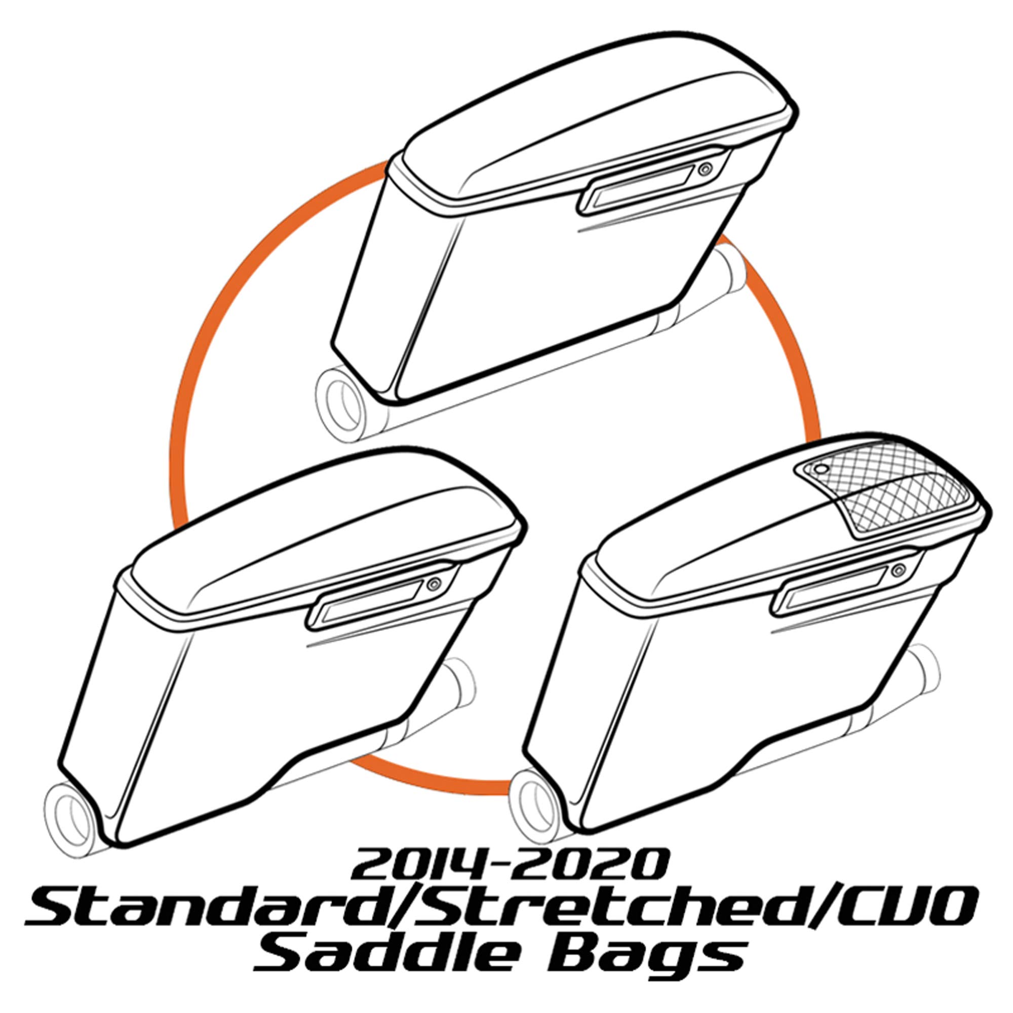 RYT-THERE Saddle Bag Shelf Set (Tan) - 2 Pack Left & Right Organizer for Harley Davidson 2014-2021 Road Glide, Street Glide, Ultra Glide, Road King & CVO Models - Motorcycle Saddlebag Storage Solution for Easy Access & Organization on Long Rides