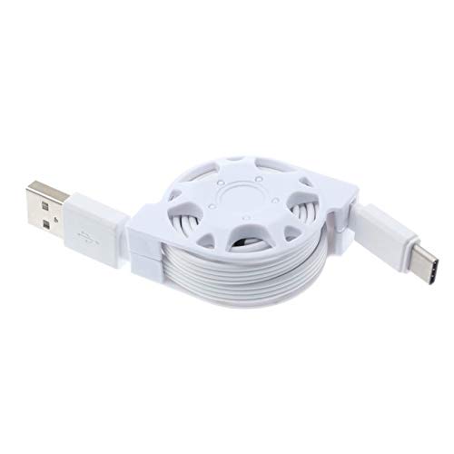 Retractable USB-C Cable - Fast Charging & Sync Compatible with LG Wing, Velvet Phones - Perfect for Travel, Office & Home Use