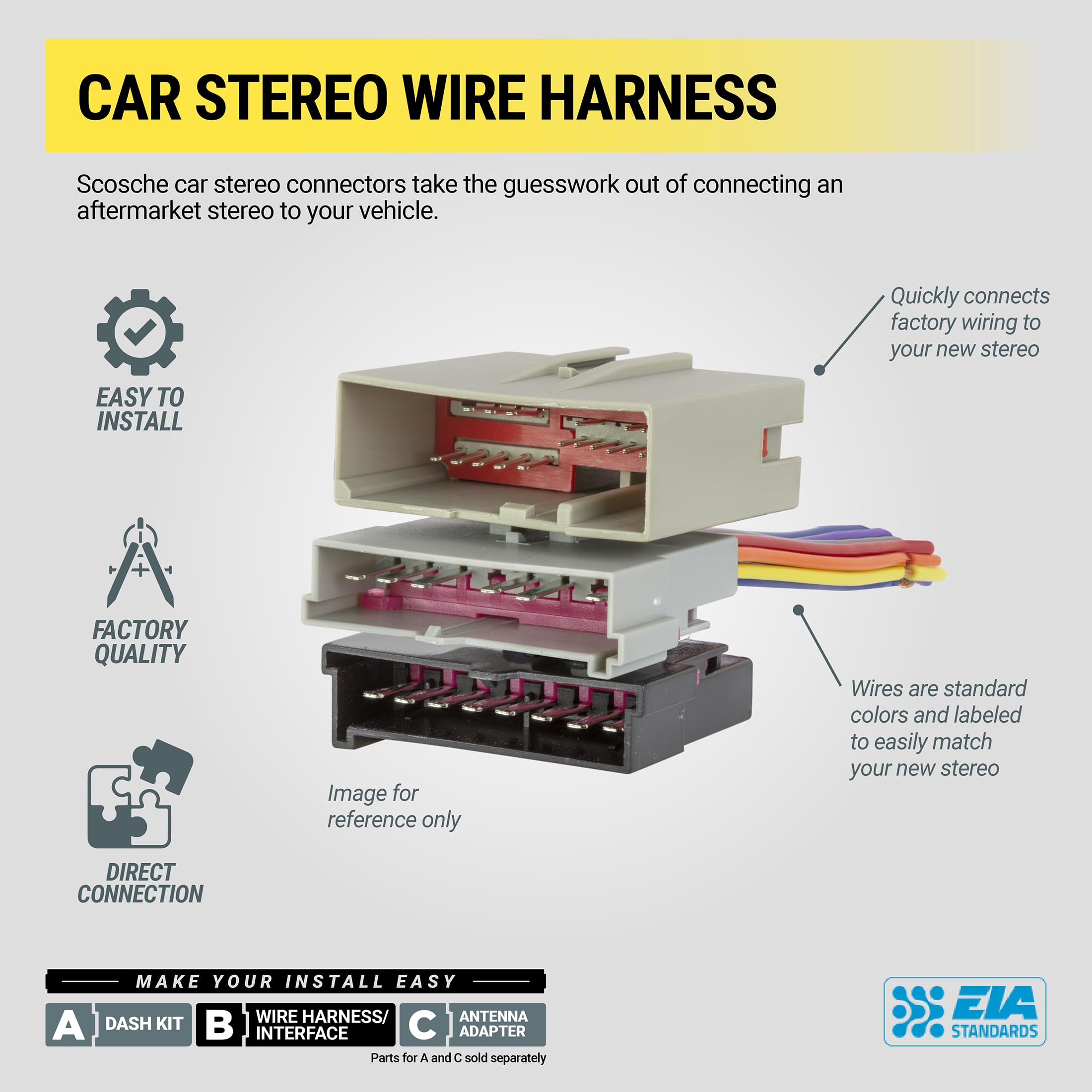 Scosche CR012 Radio Installation Harness for Chrysler Dodge Jeep Plymouth 1974-2010 Non-Amplified Vehicles - Check Fit Guide & Images - Easy DIY Car Stereo Upgrade for Seamless Audio Installation