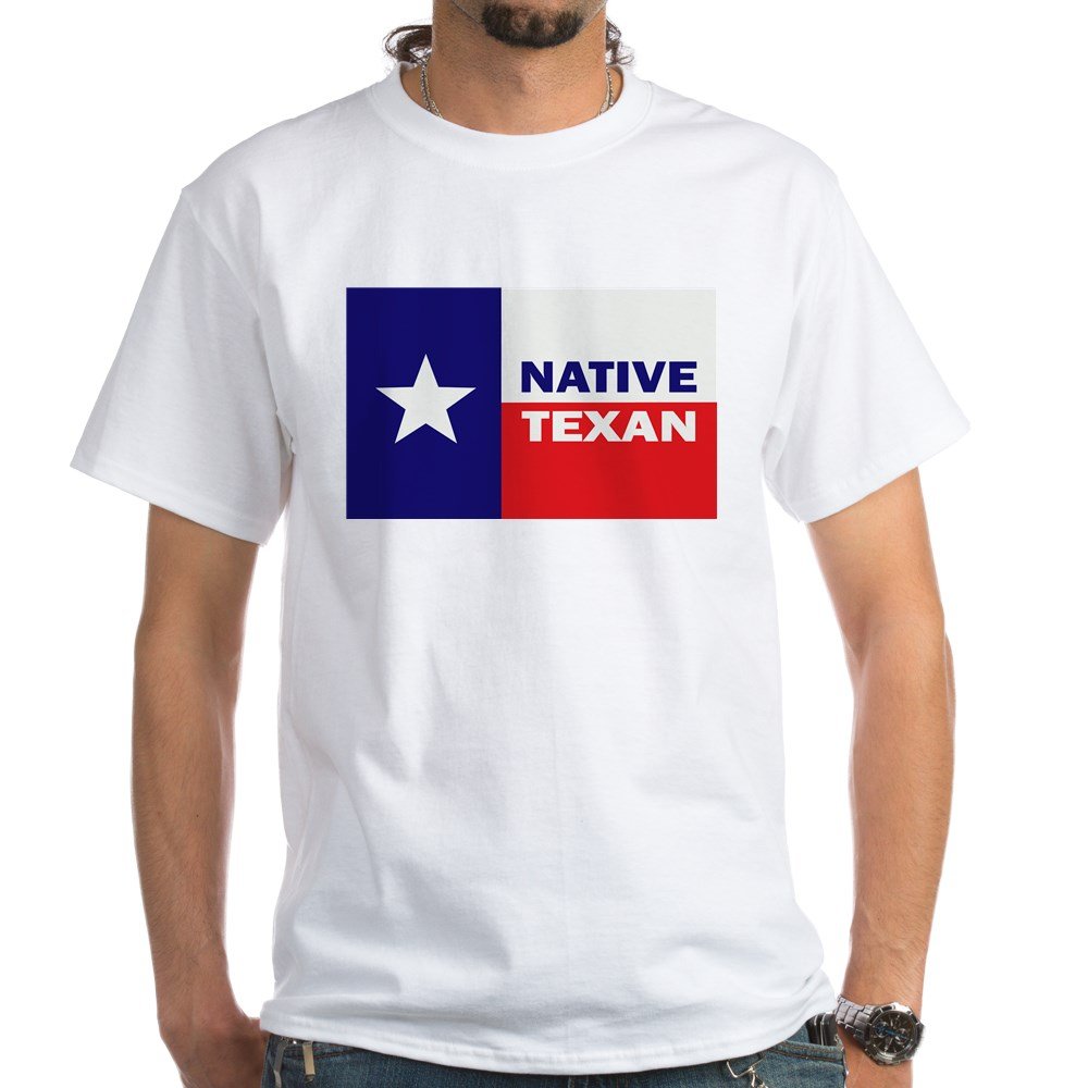 Native Texan White Cotton T-Shirt - Comfortable Unisex Tee for Men & Women - Perfect for Texas Pride, Casual Wear & Gifts