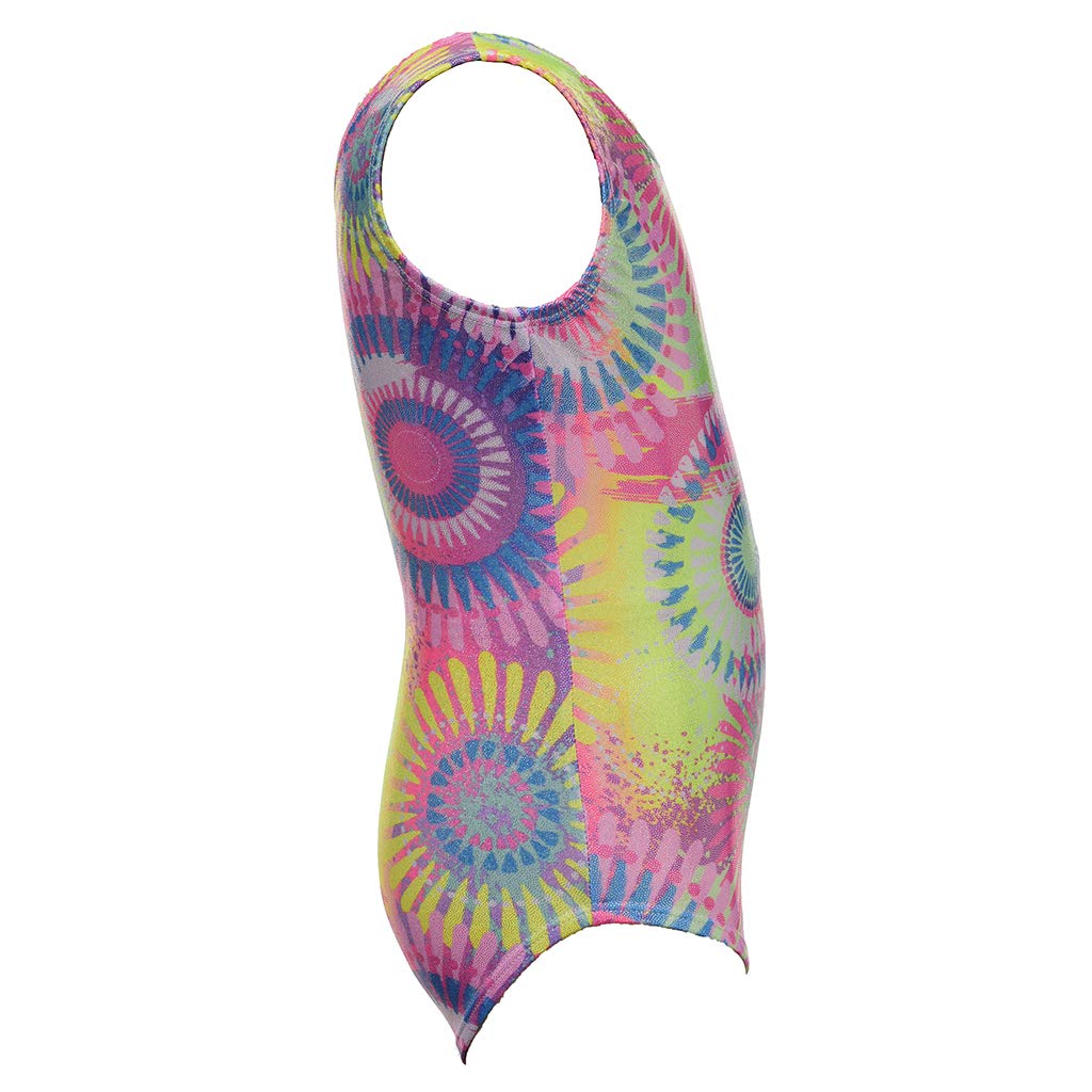 Sparkly Rainbow Gymnastics Leotard for Girls 2-11 Years | One-Piece Dance Leotard with Colorful Design | Perfect for Ballet, Gymnastics, Cheerleading & Dance Competitions