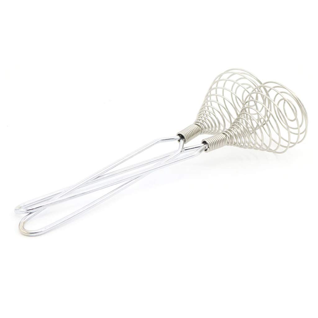 Stainless Steel Kitchen Whisk Set - 8.5 Inch Spring Egg Beater for Baking, Cooking & Mixing | Durable Manual Hand Blender (2-Pack) | Perfect for Whisking Eggs, Cake Batter, Sauces & Creams