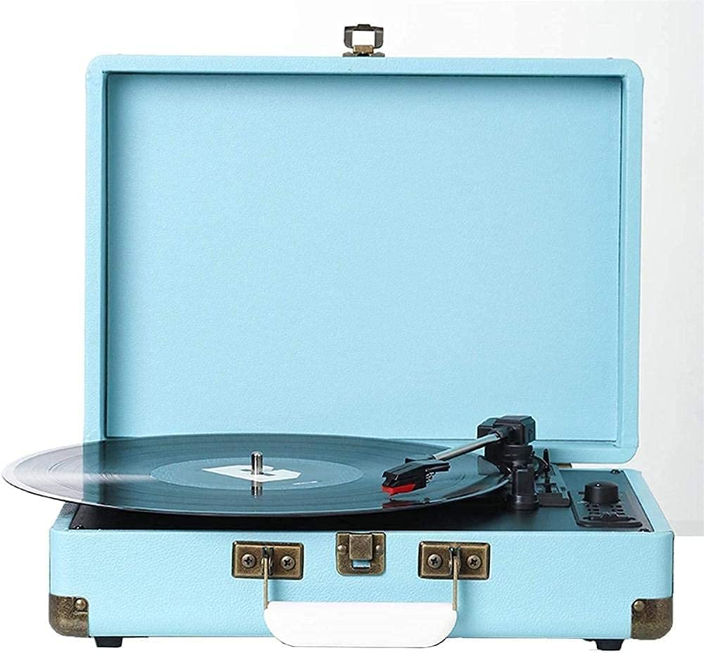 Vintage MaGiLL Record Player with Built-in Stereo Speakers - 3-Speed Turntable, RCA Audio Output & Bluetooth Connectivity - Perfect for Home Decor, Vinyl Collection & Retro Music Lovers