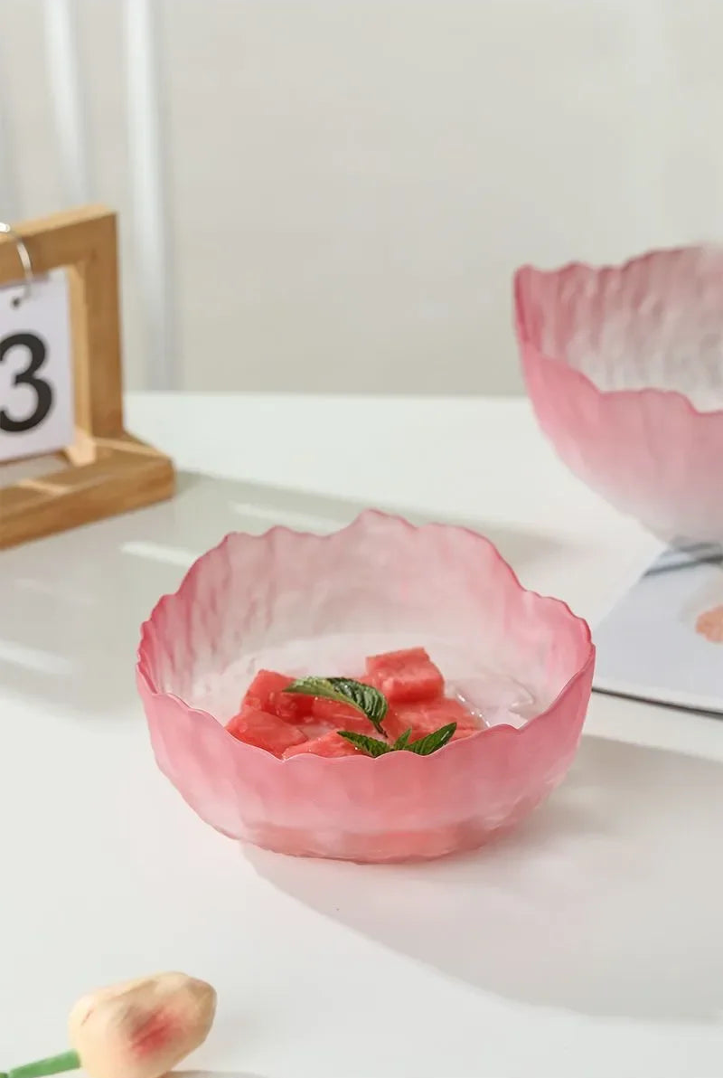 Lulu Frosted Glass Dessert Bowl Set - Elegant Serving Dishes for Ice Cream, Pudding & Fruit - Perfect for Parties, Dessert Bars & Home Entertaining