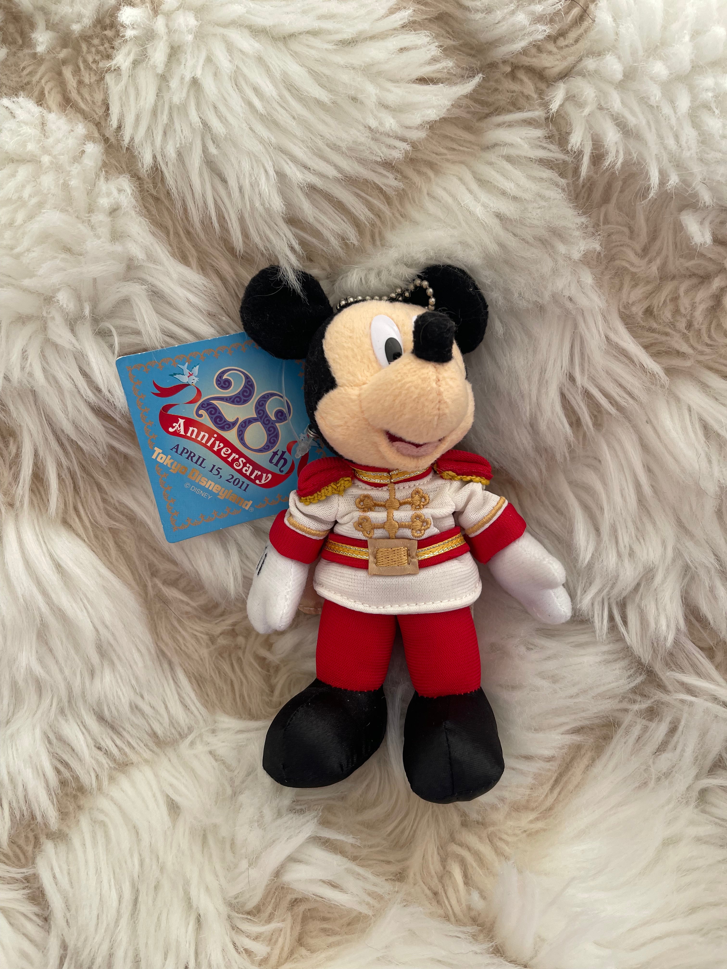 Tokyo Disney 28th Anniversary Prince Charming Keychain Plush - Cute Collectible Souvenir for Bags, Backpacks & Gifts for Disney Fans
