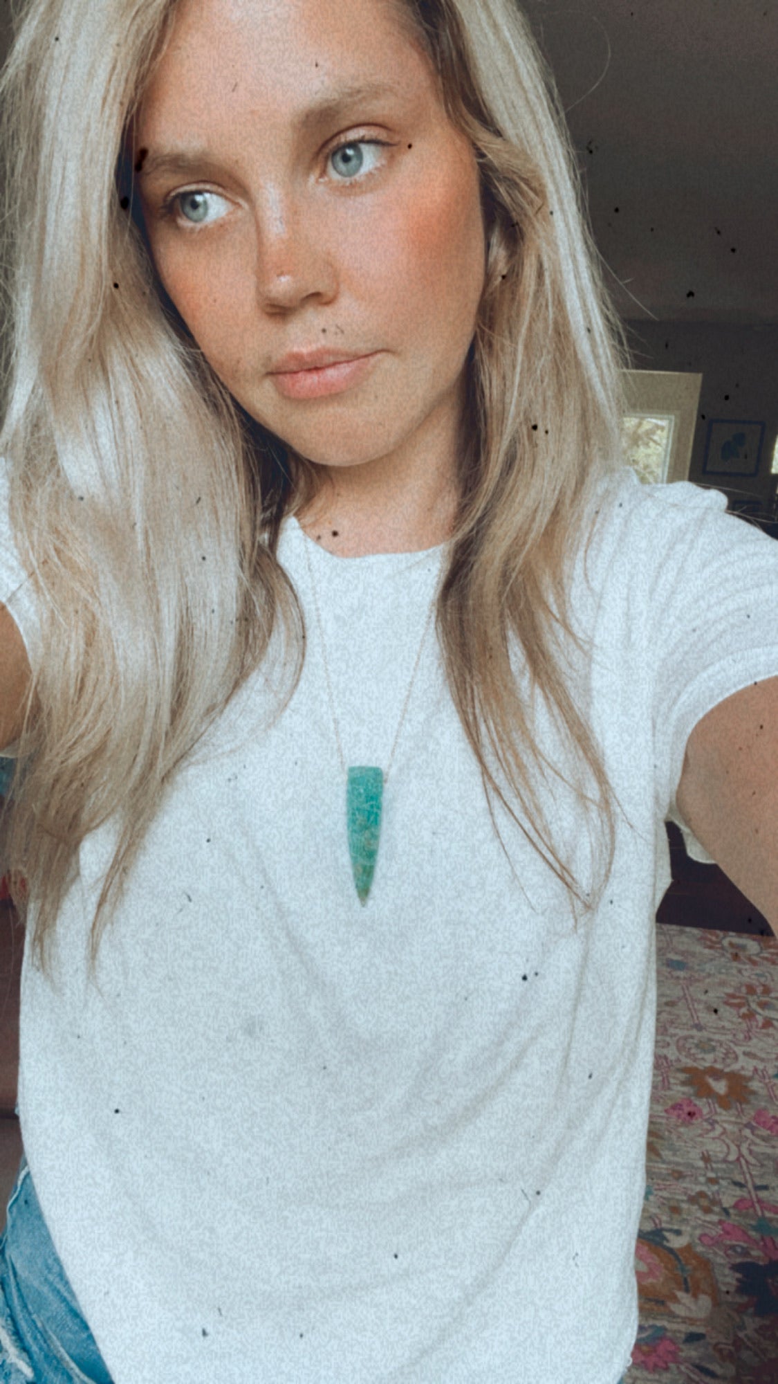 Large Amazonite Statement Necklace - Gold or Silver Crystal Healing Jewelry for Women | Spiritual Energy, Chakra Balancing & Elegant Fashion Accessory