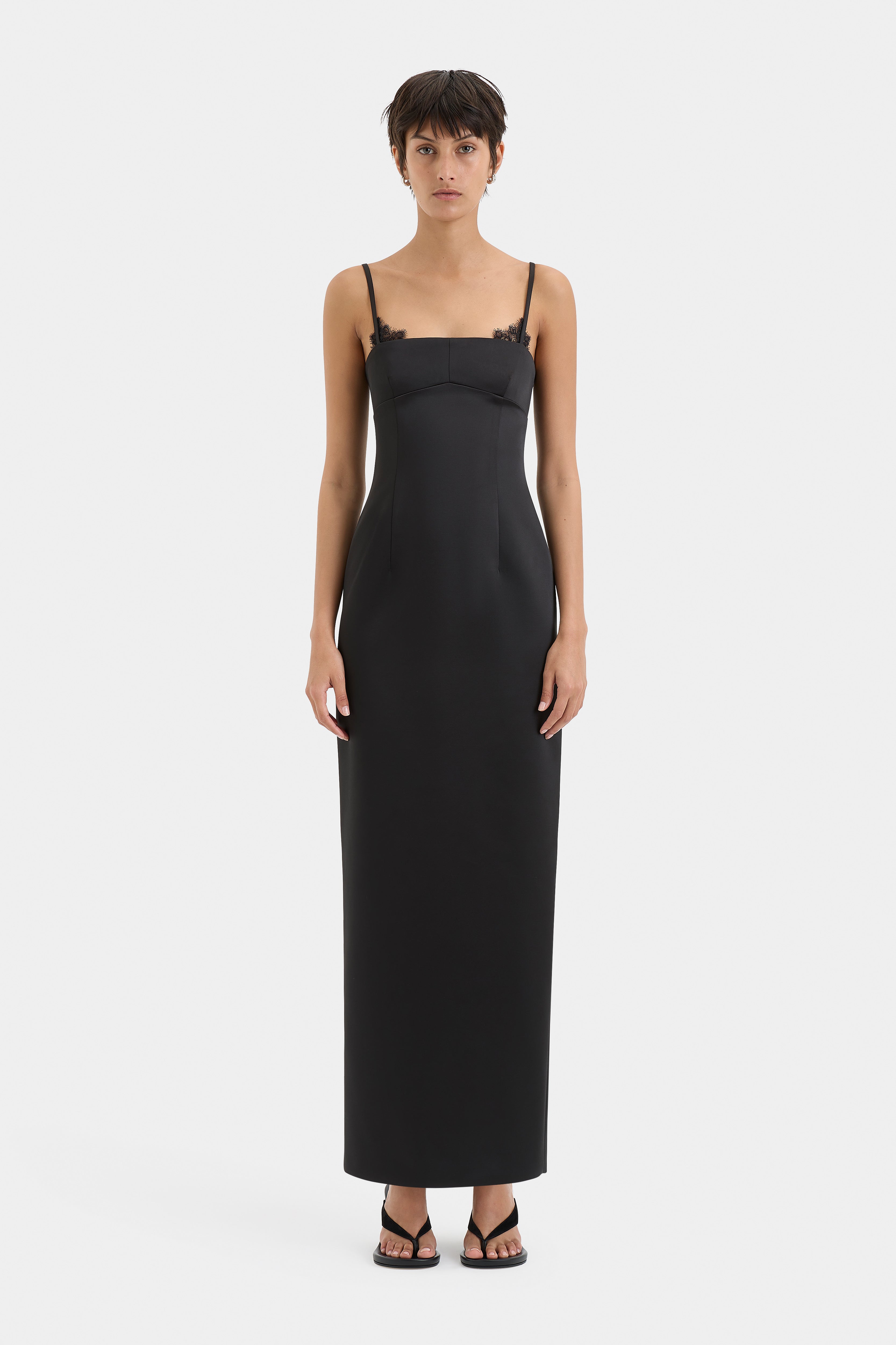 Elegant Poppy Column Gown - Flowy A-Line Formal Dress for Weddings, Prom & Evening Events | Plus Size Options Available