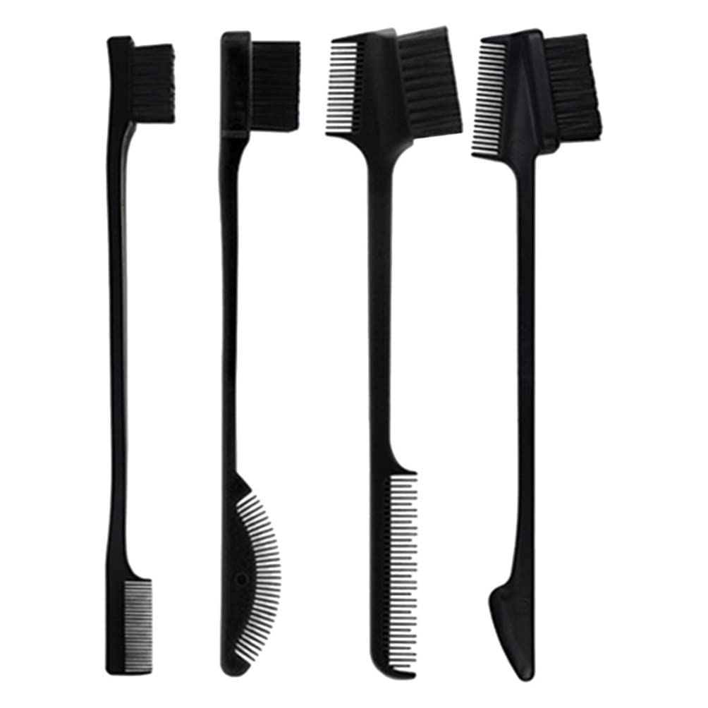 Minkissy 4Pcs Eyebrow Brush Set - Professional Makeup Brow Kit with Spoolie, Eyelash Applicator & Concealer Brush for Perfect Brows & Lashes | Ideal for Eyebrow Shaping, Lash Extensions & Makeup Application