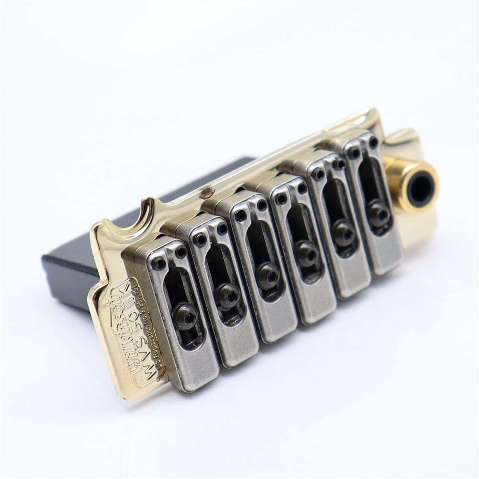 ST Electric Guitar Tremolo Bridge with Stainless Steel Saddles & Zinc Alloy Block - Gold Finish | Perfect for Rock, Blues & Stage Performances