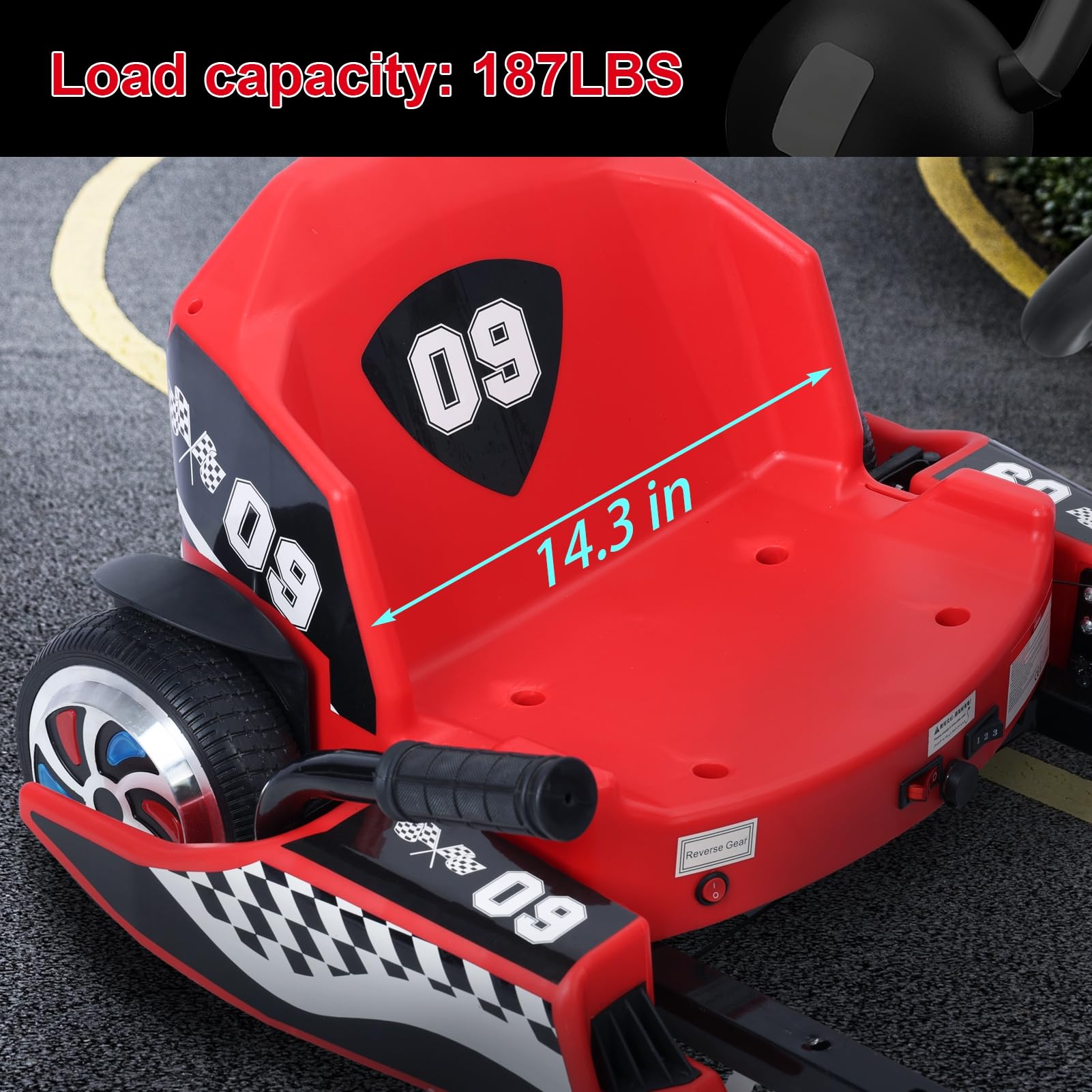 36V Kids Electric Go Kart - Portable Drift Kart for Ages 6-12 with Speed Switch | 187 lbs Weight Capacity | Birthday & Christmas Gift | Perfect for Backyard Racing, Driveway Fun, and Outdoor Play (Red)