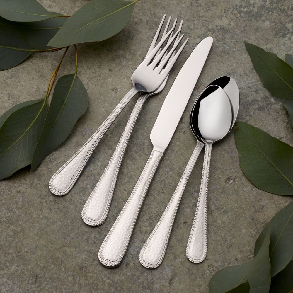 Halston 20-Piece Stainless Steel Flatware Set - Service for 4 - Elegant Silverware for Everyday Dining & Entertaining