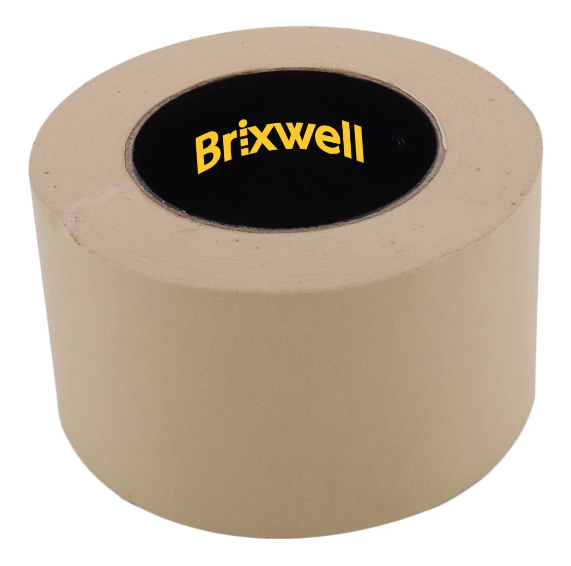 Brixwell 48 Rolls Pro Grade General Purpose Masking Tan Tape 3 Inch x 60 Yard - Made in USA - Ideal for Painting, Crafting, DIY Projects and Home Repairs