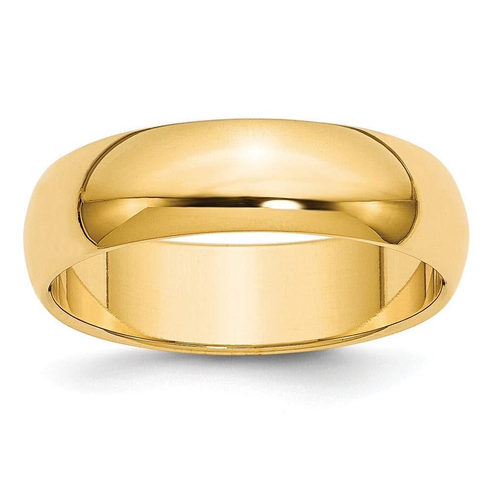 14K Half Round Wedding Band Ring for Women - Rose Gold & Yellow Gold, Available in Sizes 2mm to 8mm - Perfect for Anniversaries, Engagements & Everyday Wear
