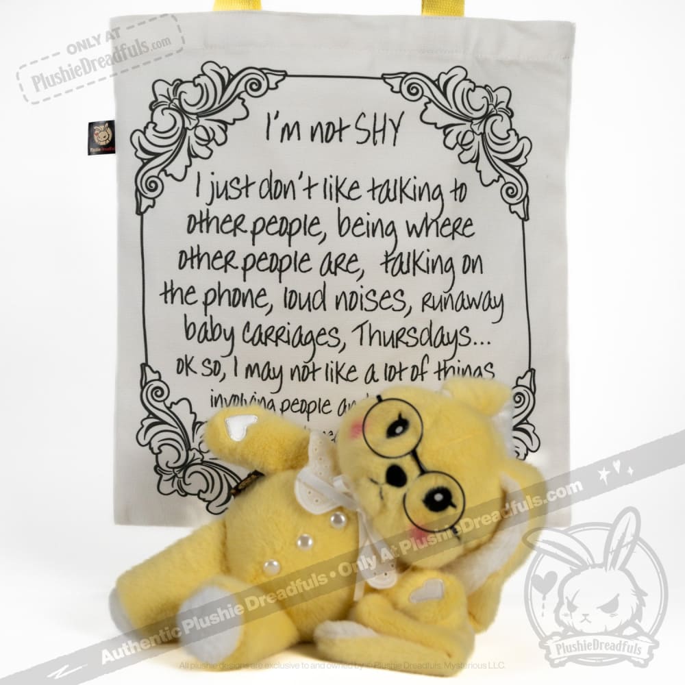 Plushie Dreadfuls Shy Rabbit Stuffed Animal - Soft Plush Toy for Kids, Anxiety Relief & Cuddling | Perfect for Bedtime, Gifts & Emotional Support