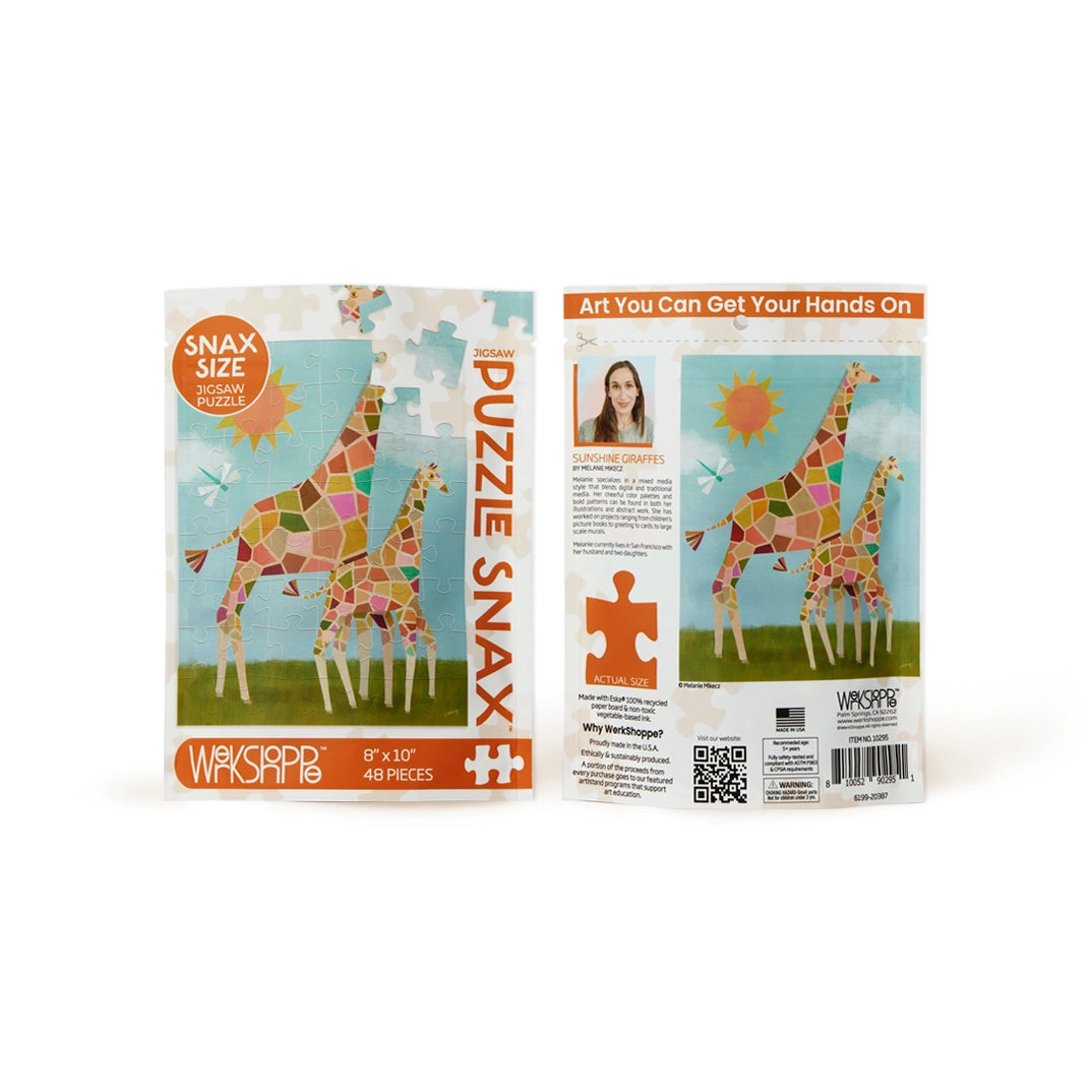 Sunshine Giraffes 48-Piece Kids Puzzle Snax - Fun Educational Animal Jigsaw Puzzle for Children Ages 3-5, Perfect for Birthday Gifts, Classroom Activities & Family Game Night