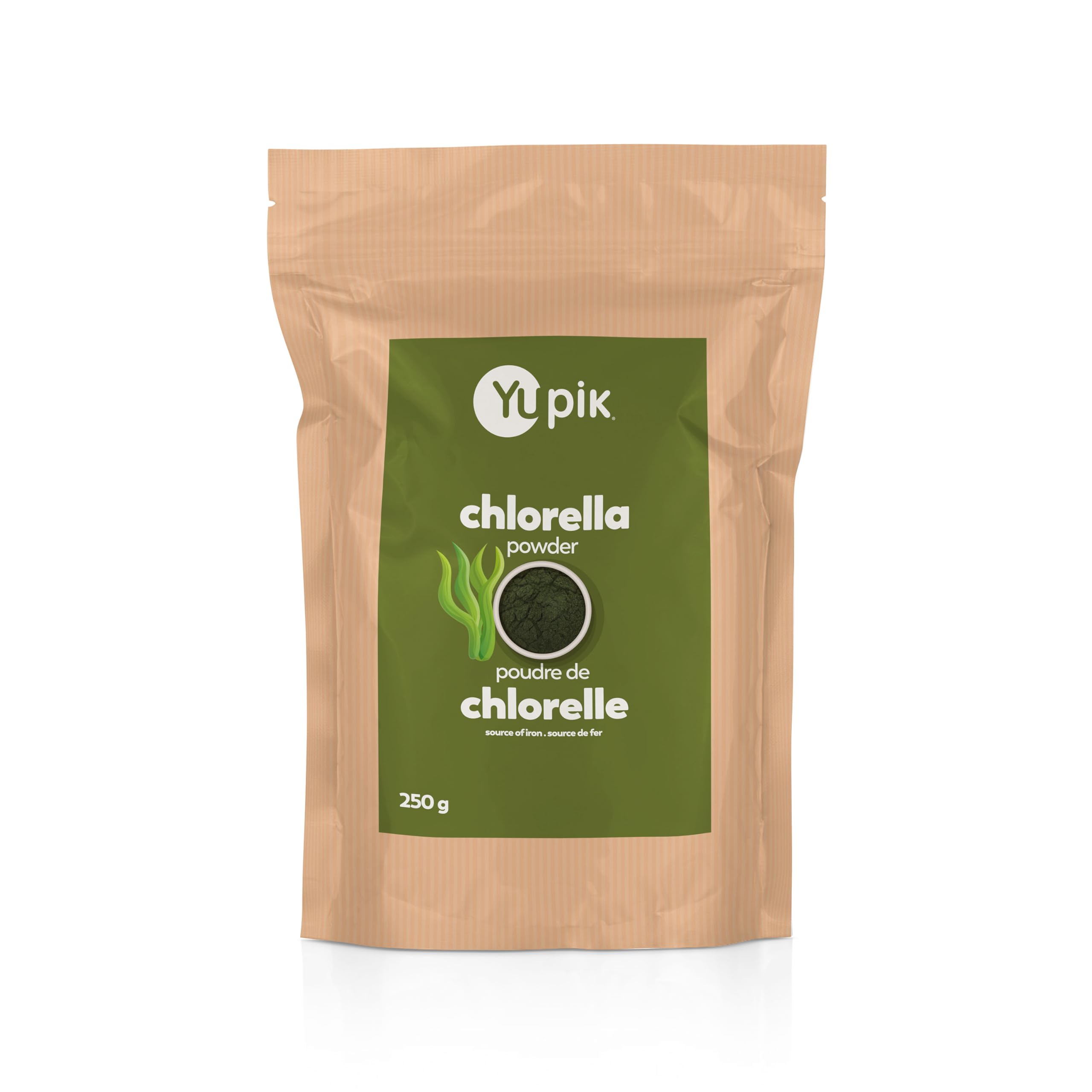 Organic Yupik Chlorella Powder Superfood - 8.8oz | Rich in Protein & Antioxidants | Vegan, Gluten-Free Dietary Supplement | Perfect for Smoothies, Detox & Immune Support